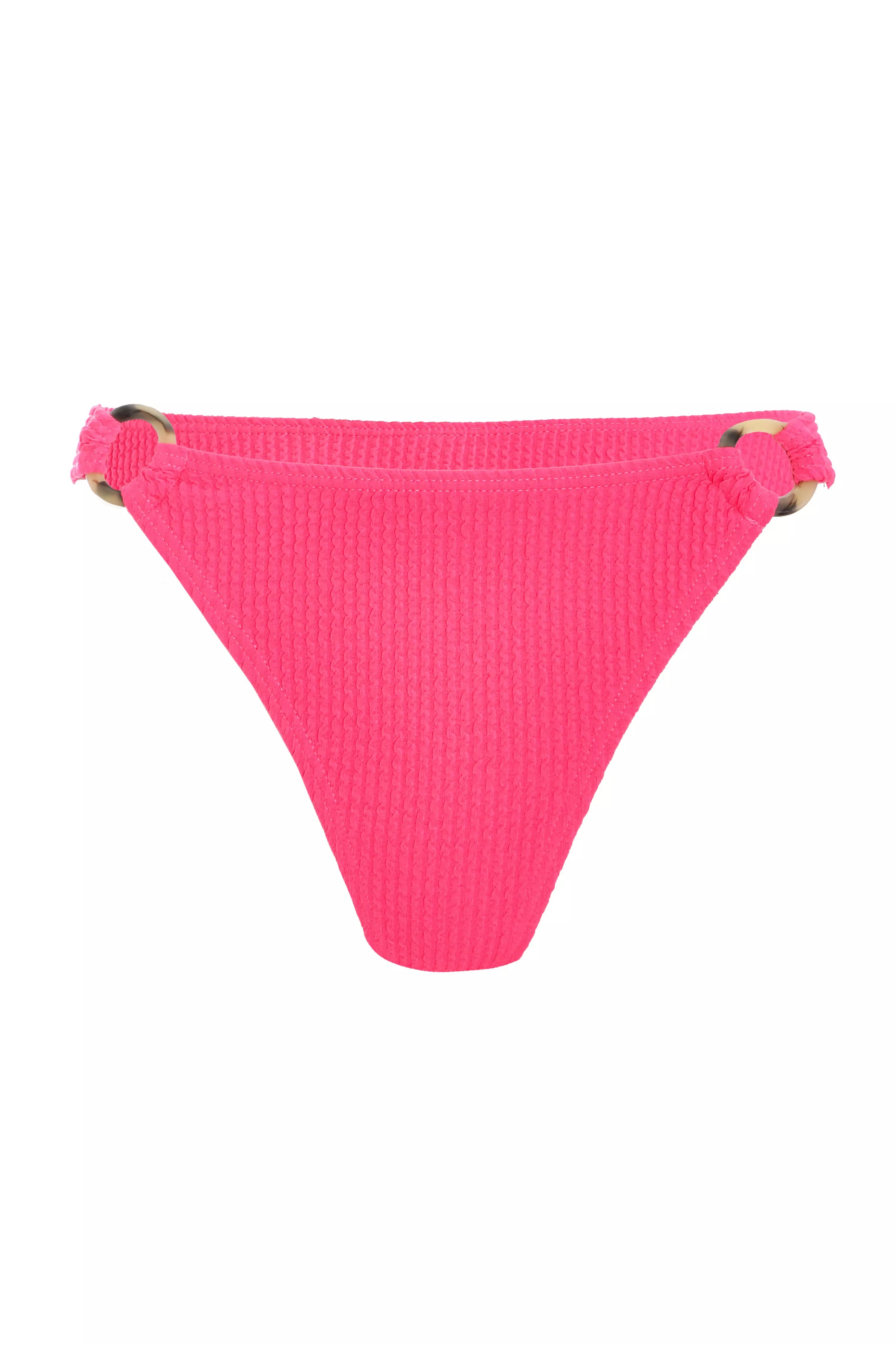 Pink Crinkle Bikini Bottoms