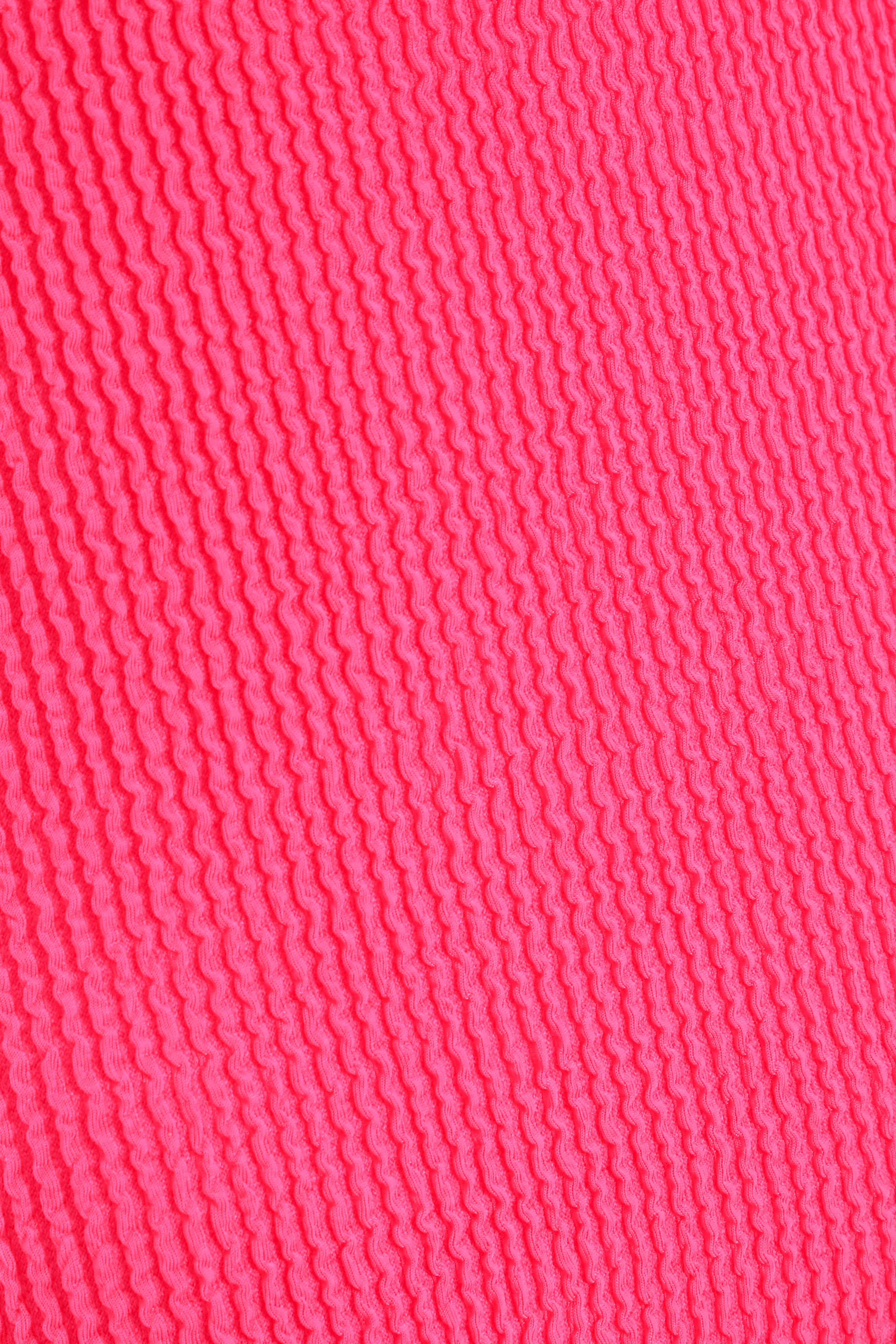 Pink Crinkle Scoop Neck Swimsuit