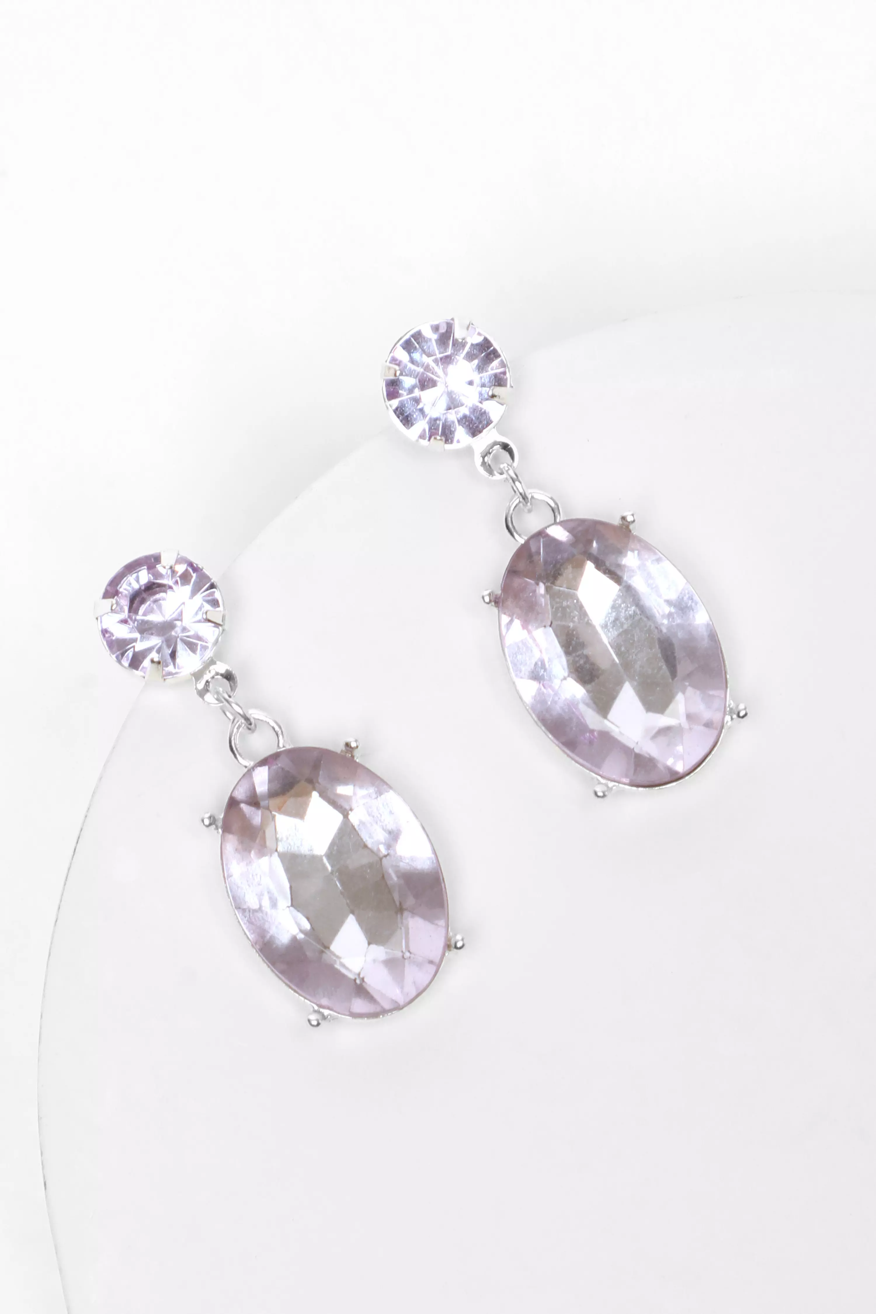 Lilac Drop Jewel Earrings