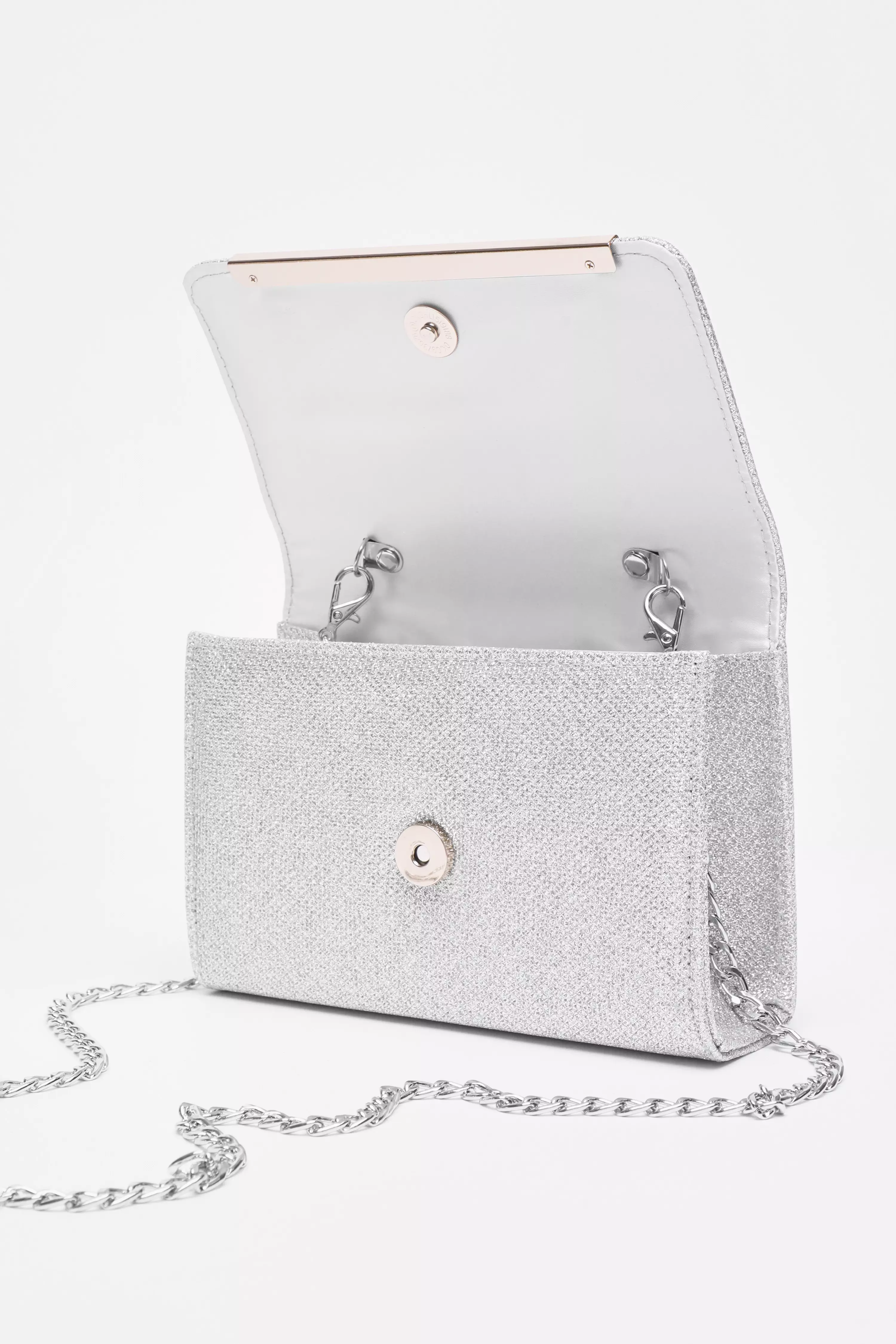 Silver Shimmer Cross Body Bag
