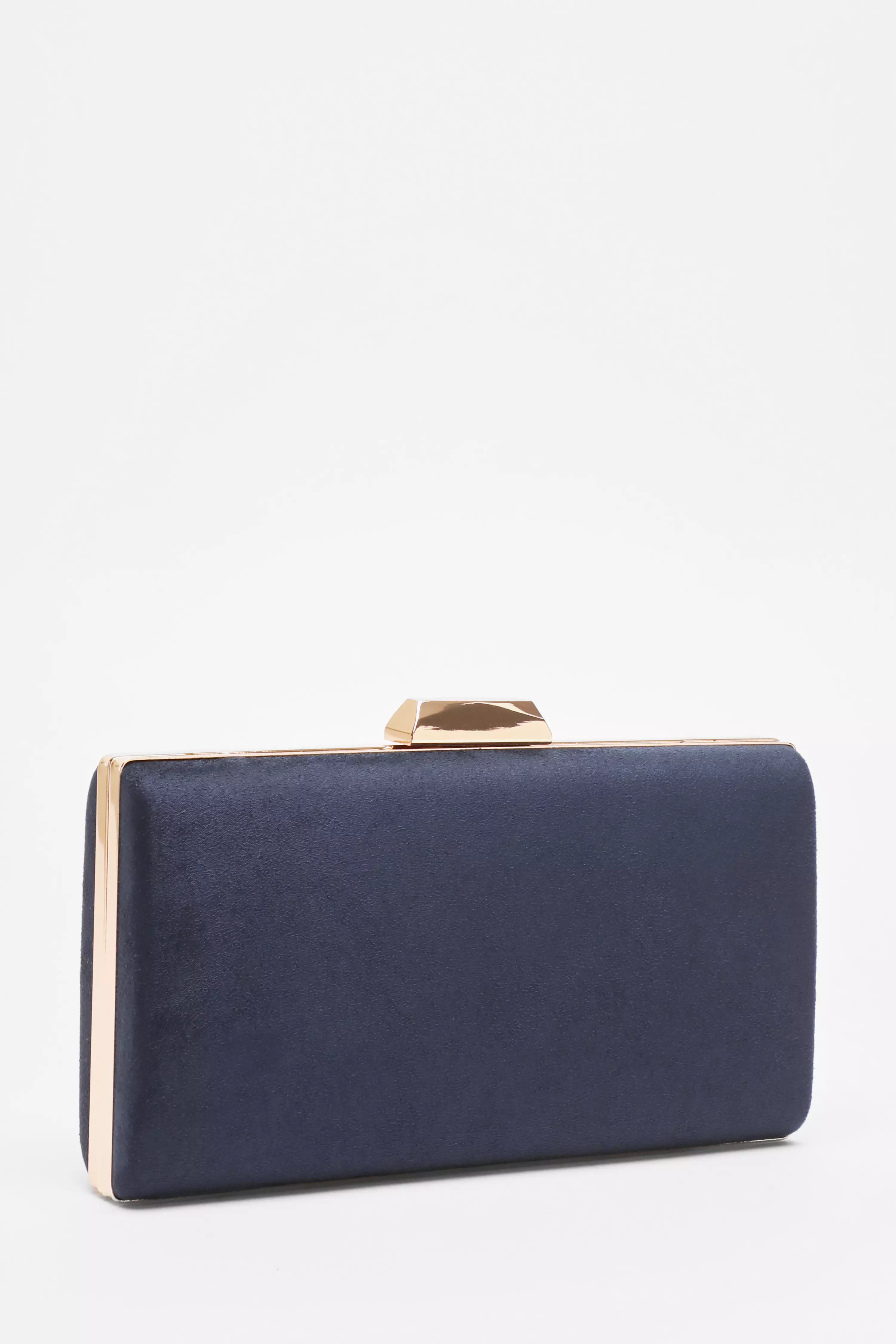 Navy Clip Box Bag