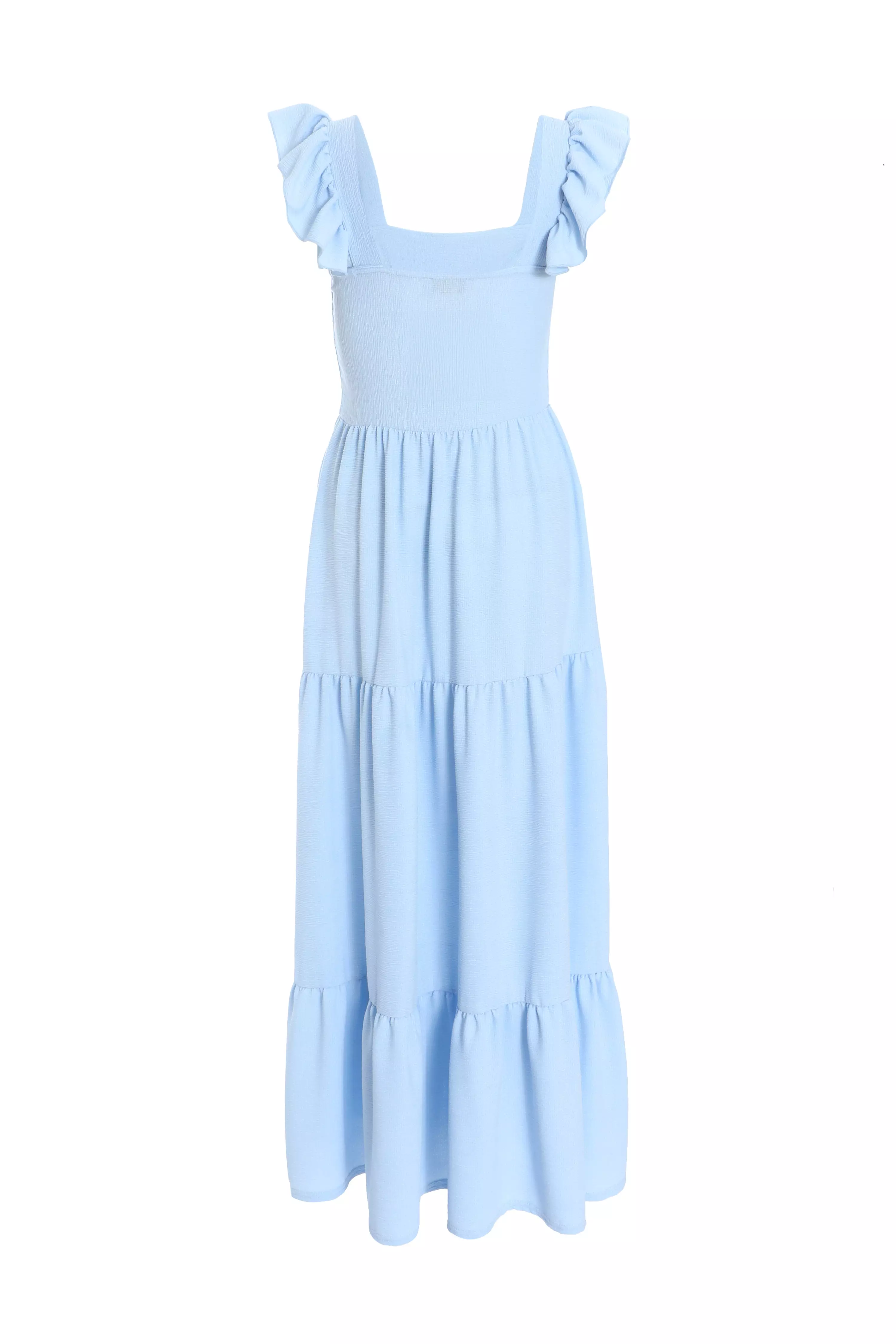 Light Blue Tiered Maxi Dress