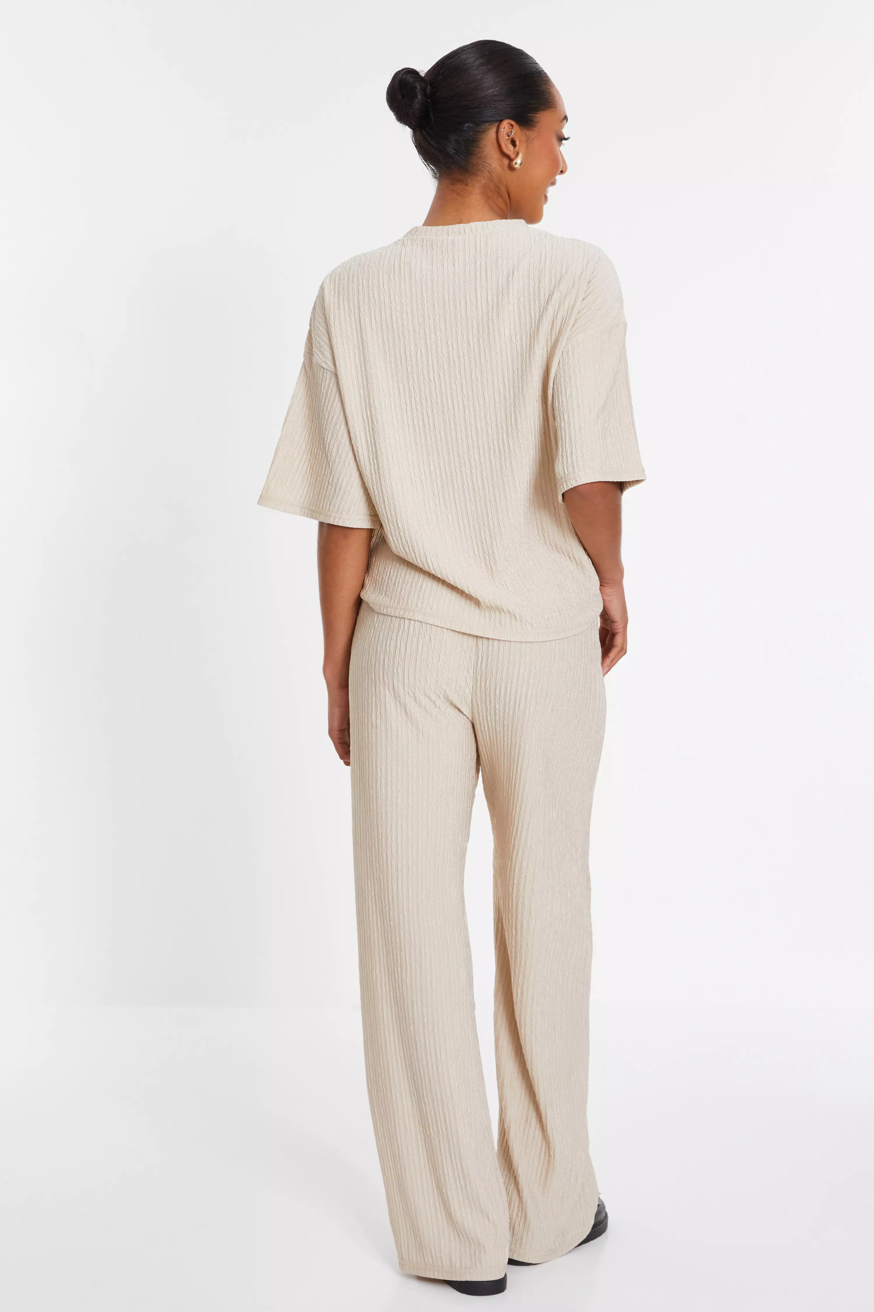 Stone Textured Palazzo Trousers