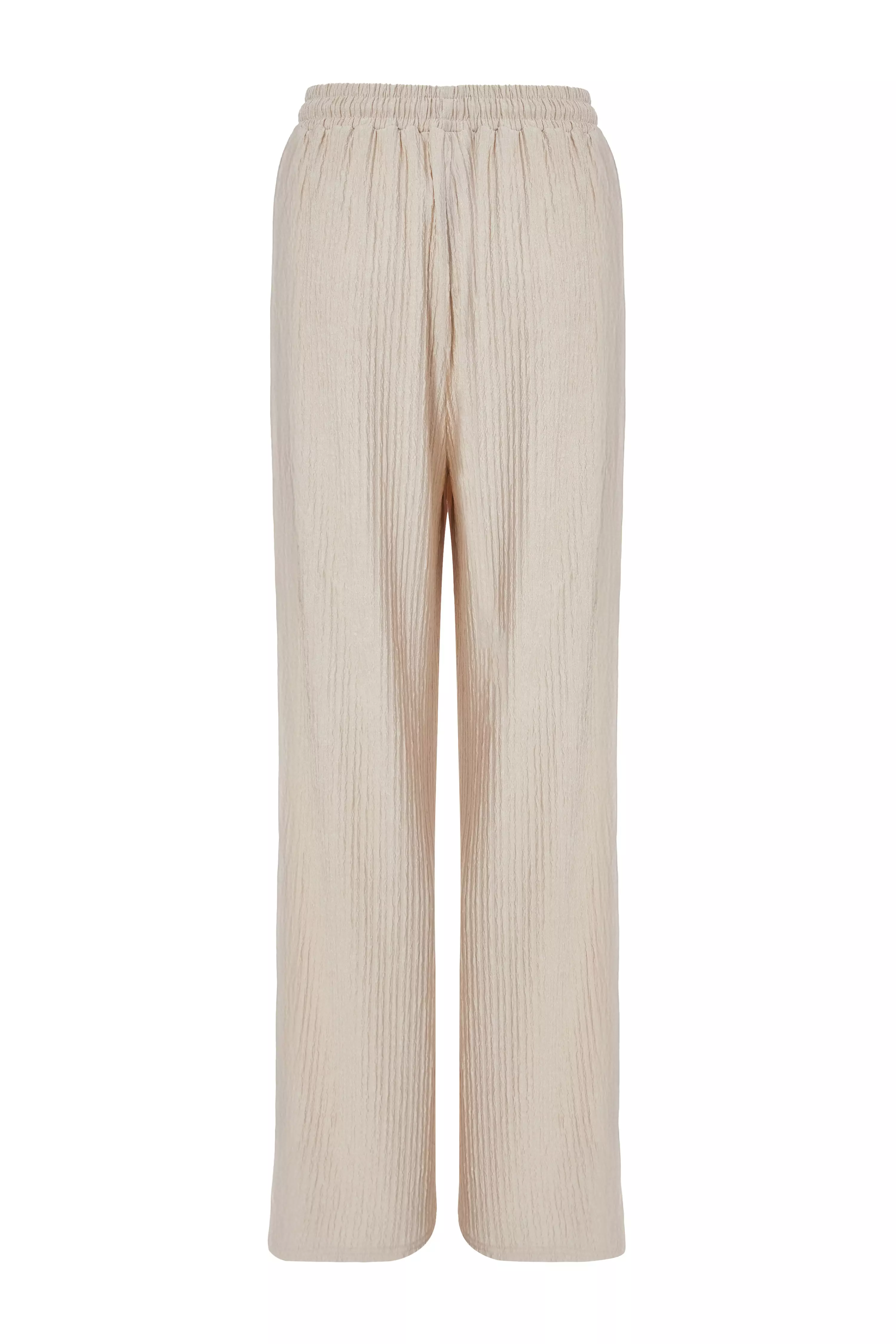 Stone Textured Palazzo Trousers