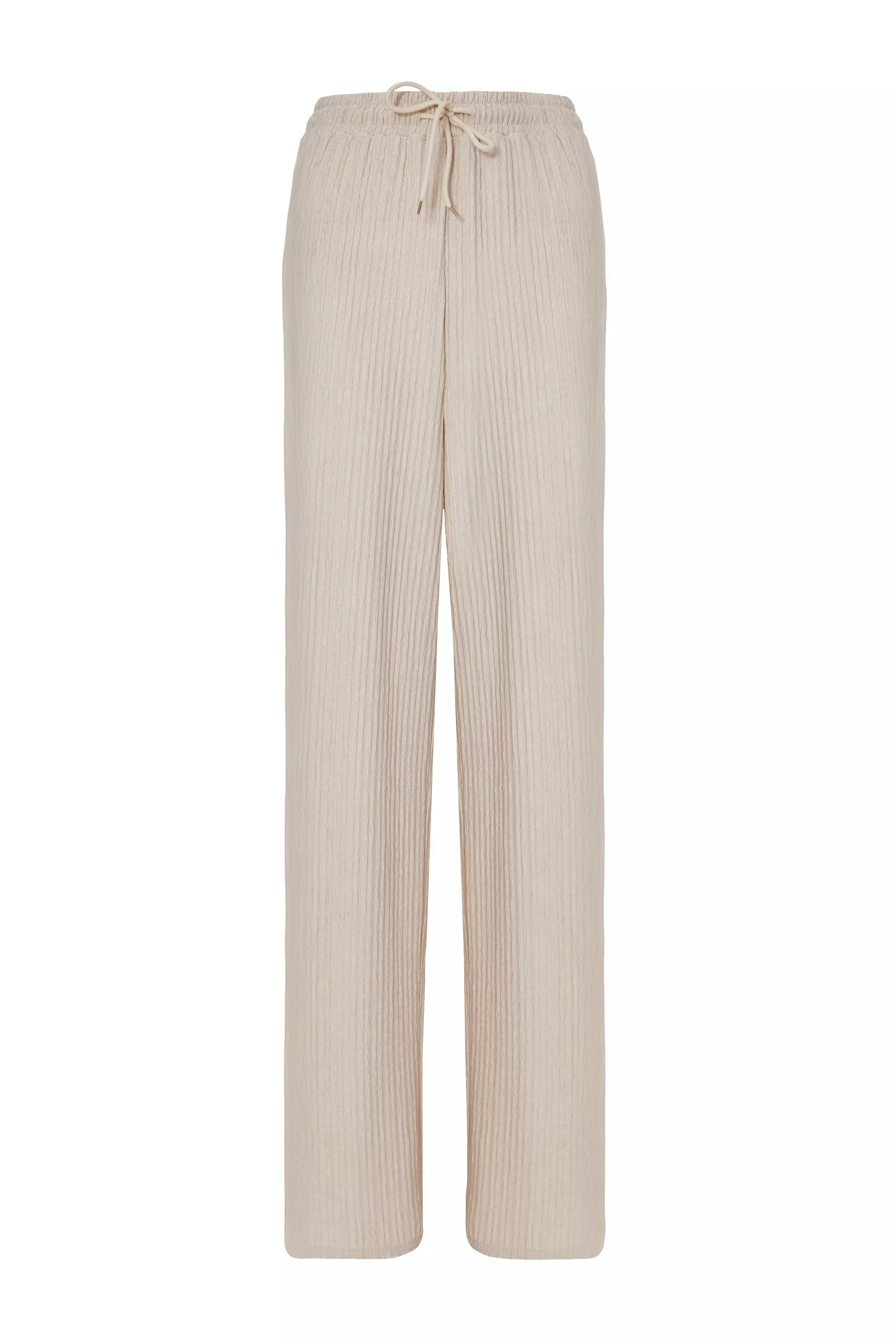 Stone Textured Palazzo Trousers