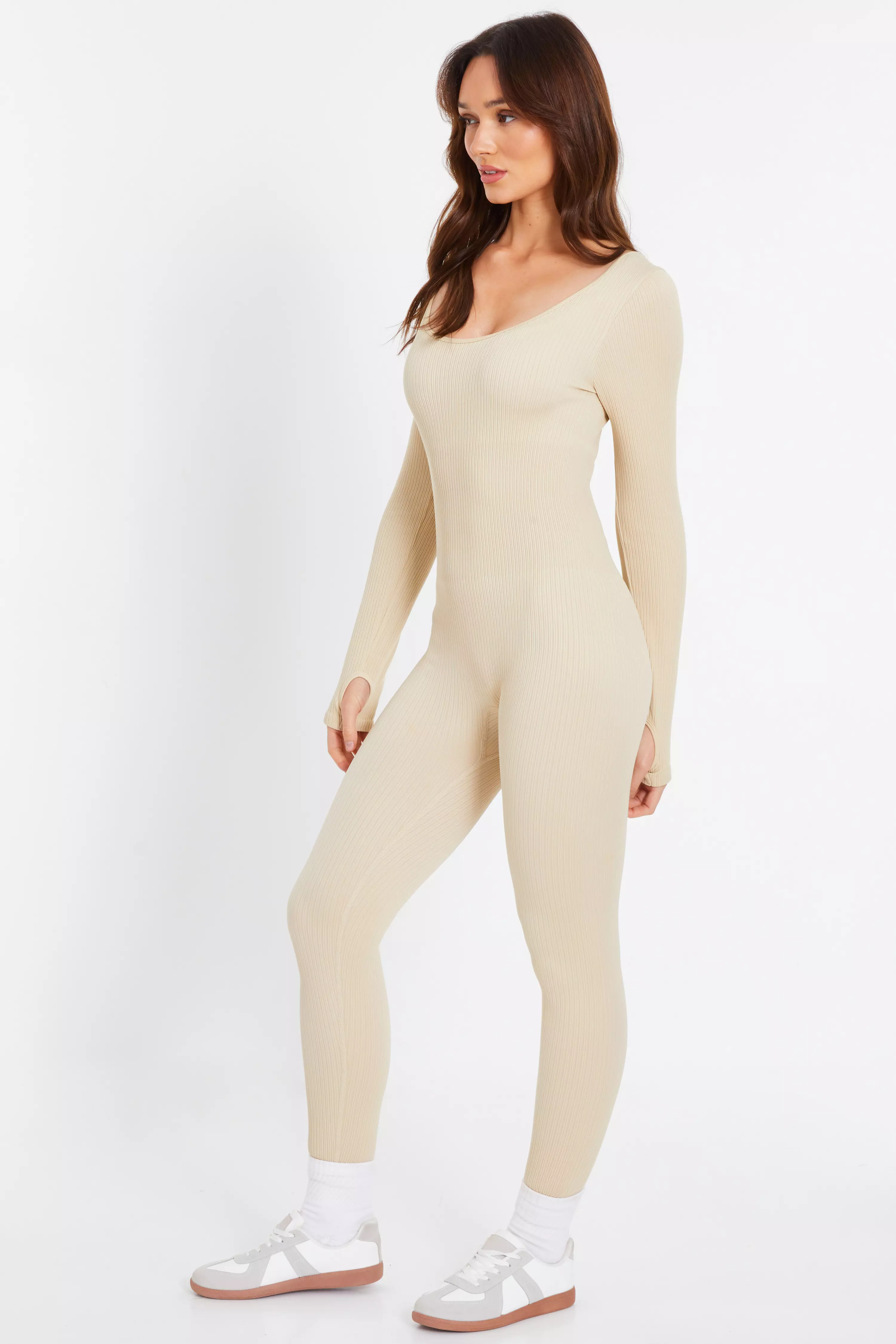 Stone Seamless Long Sleeve Jumpsuit