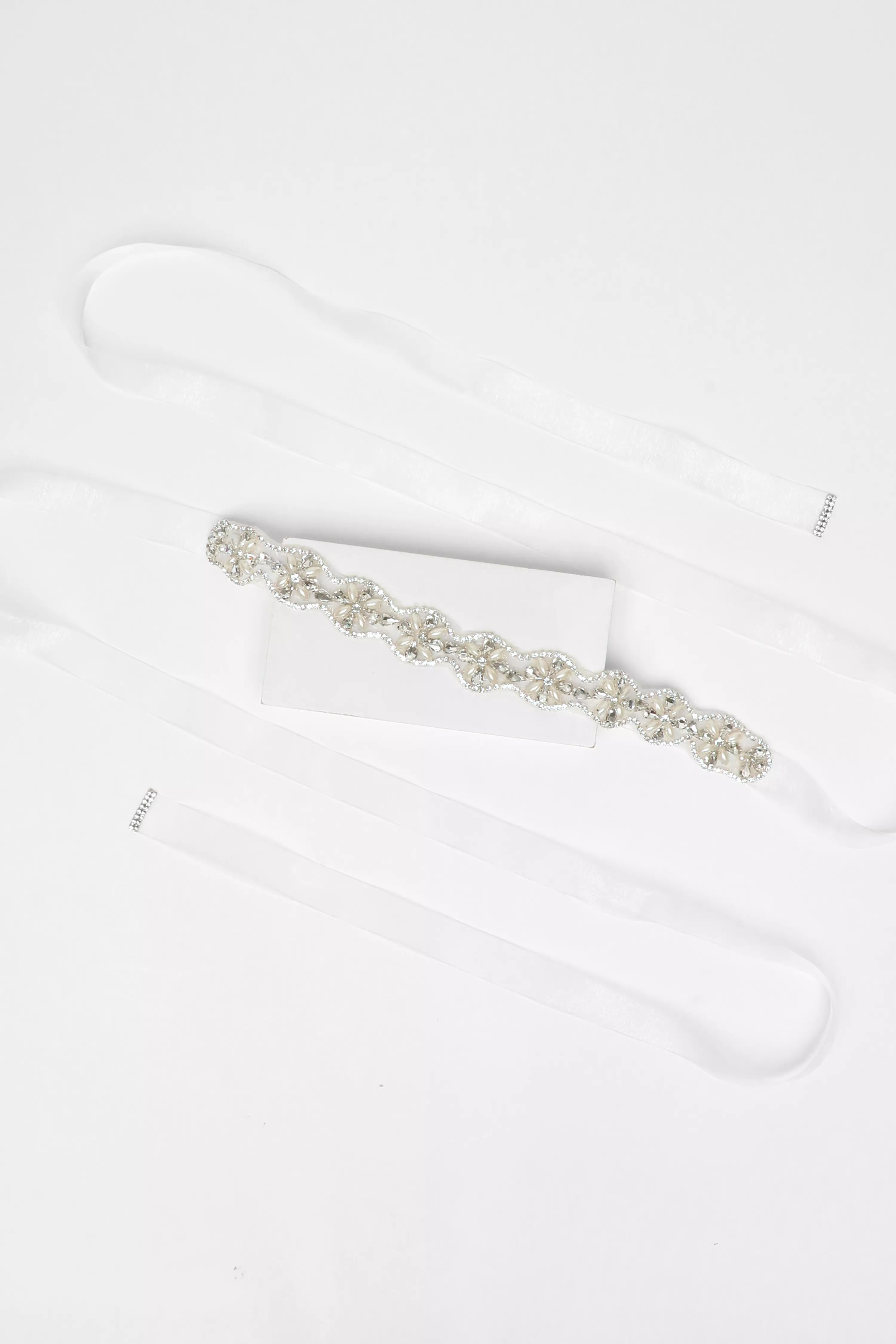 Bridal Diamante Pearl Belt