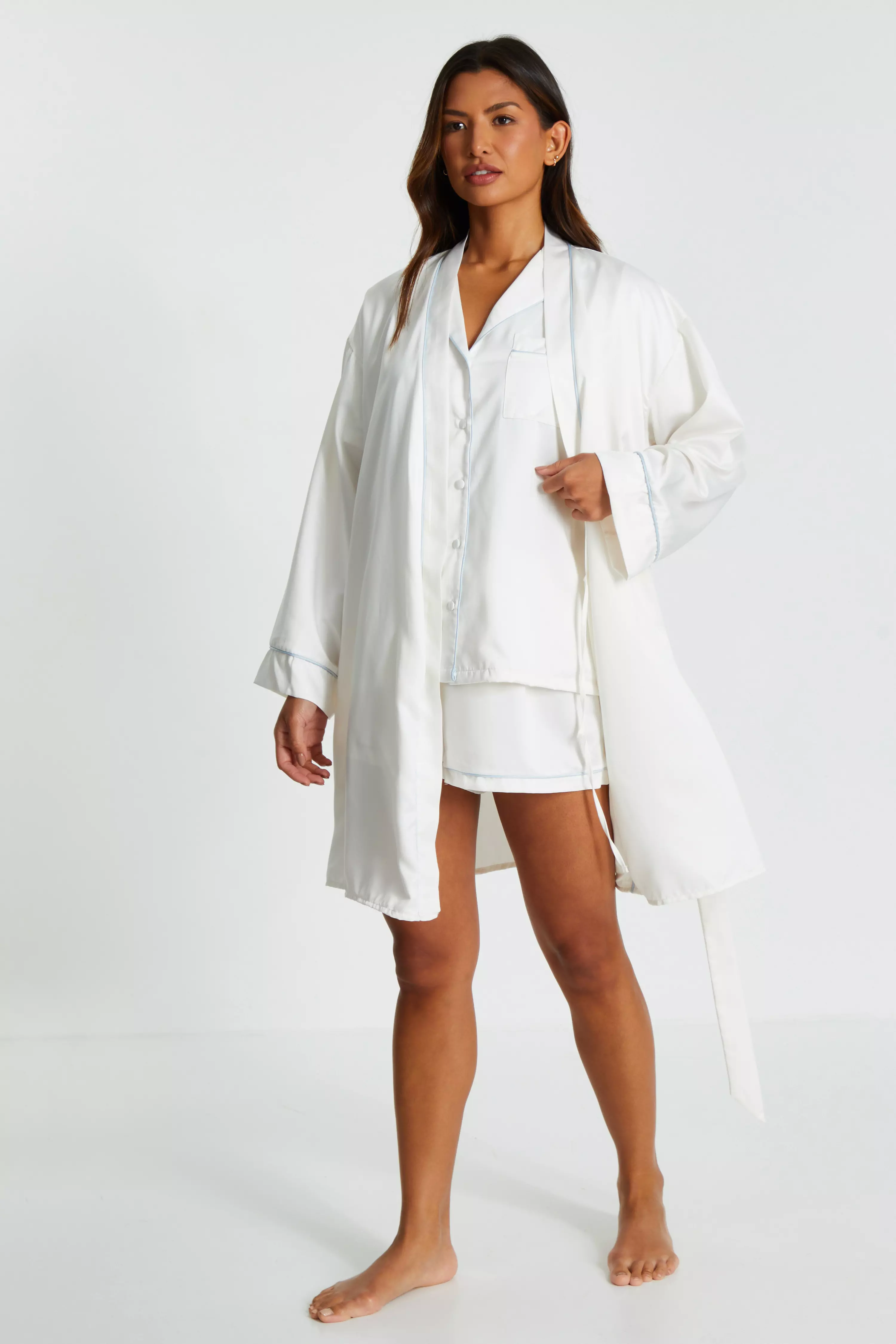 White Satin 'Bride' Robe