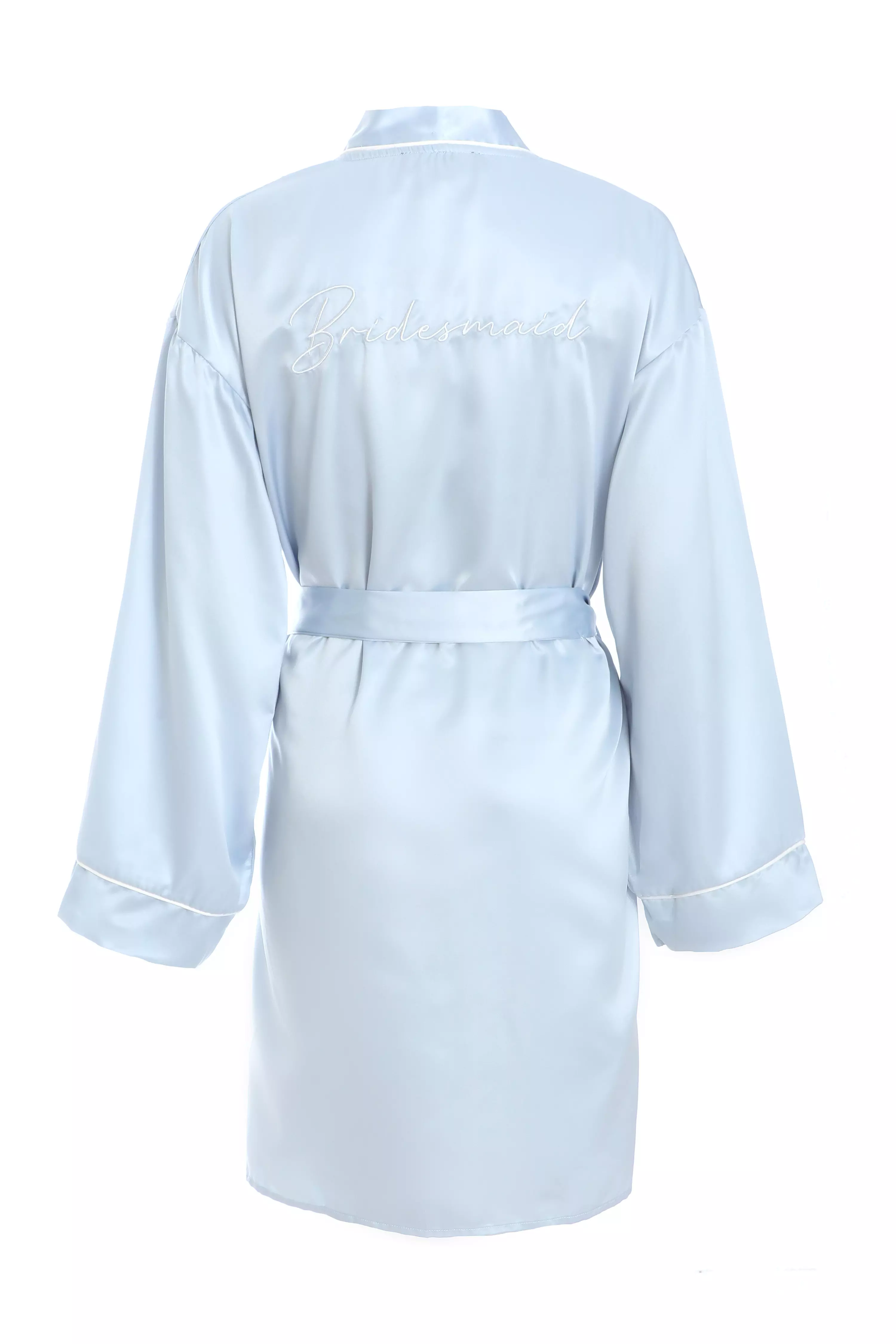 Light Blue Satin 'Bridesmaid' Robe