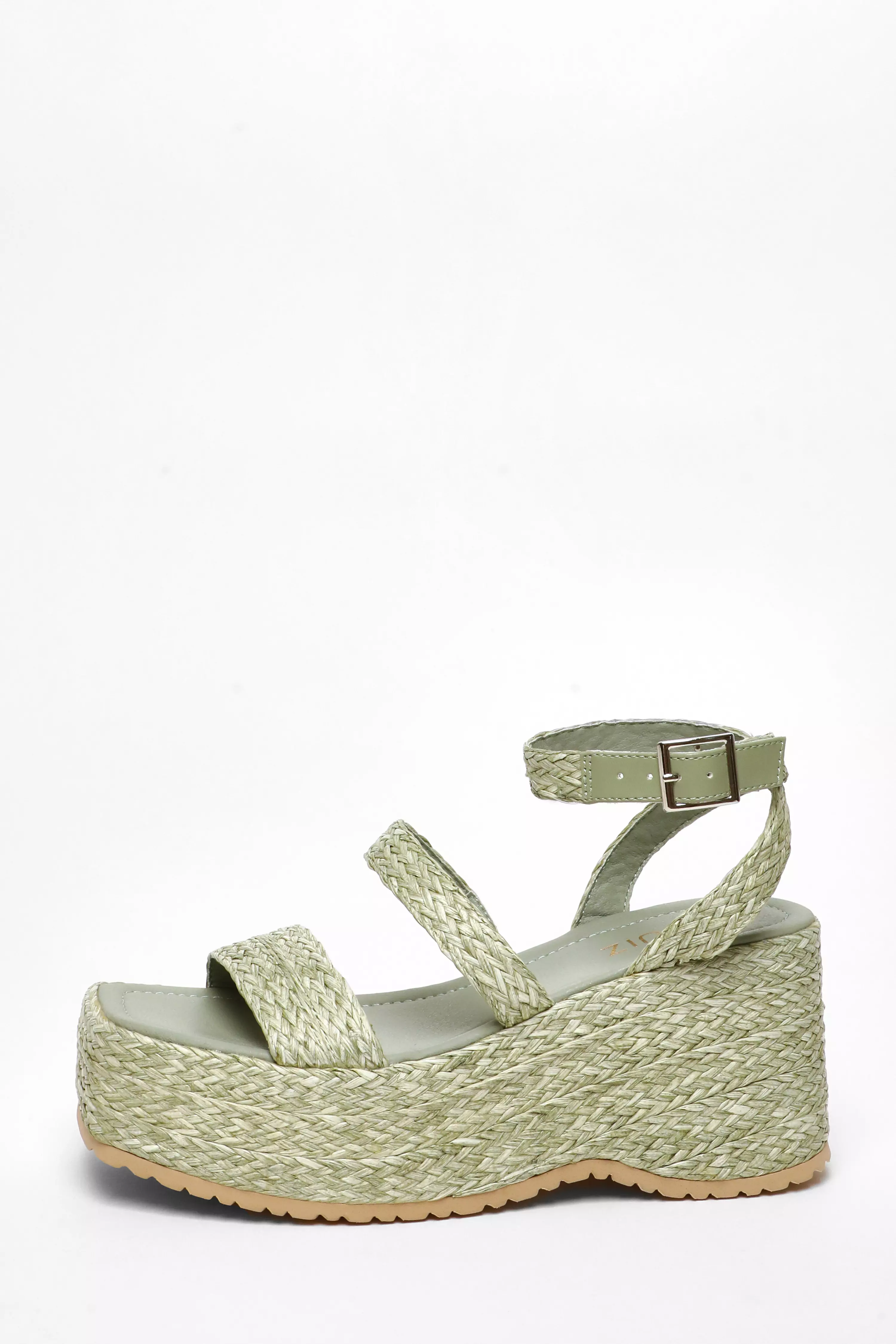 Sage Woven Chunky Platform Wedges