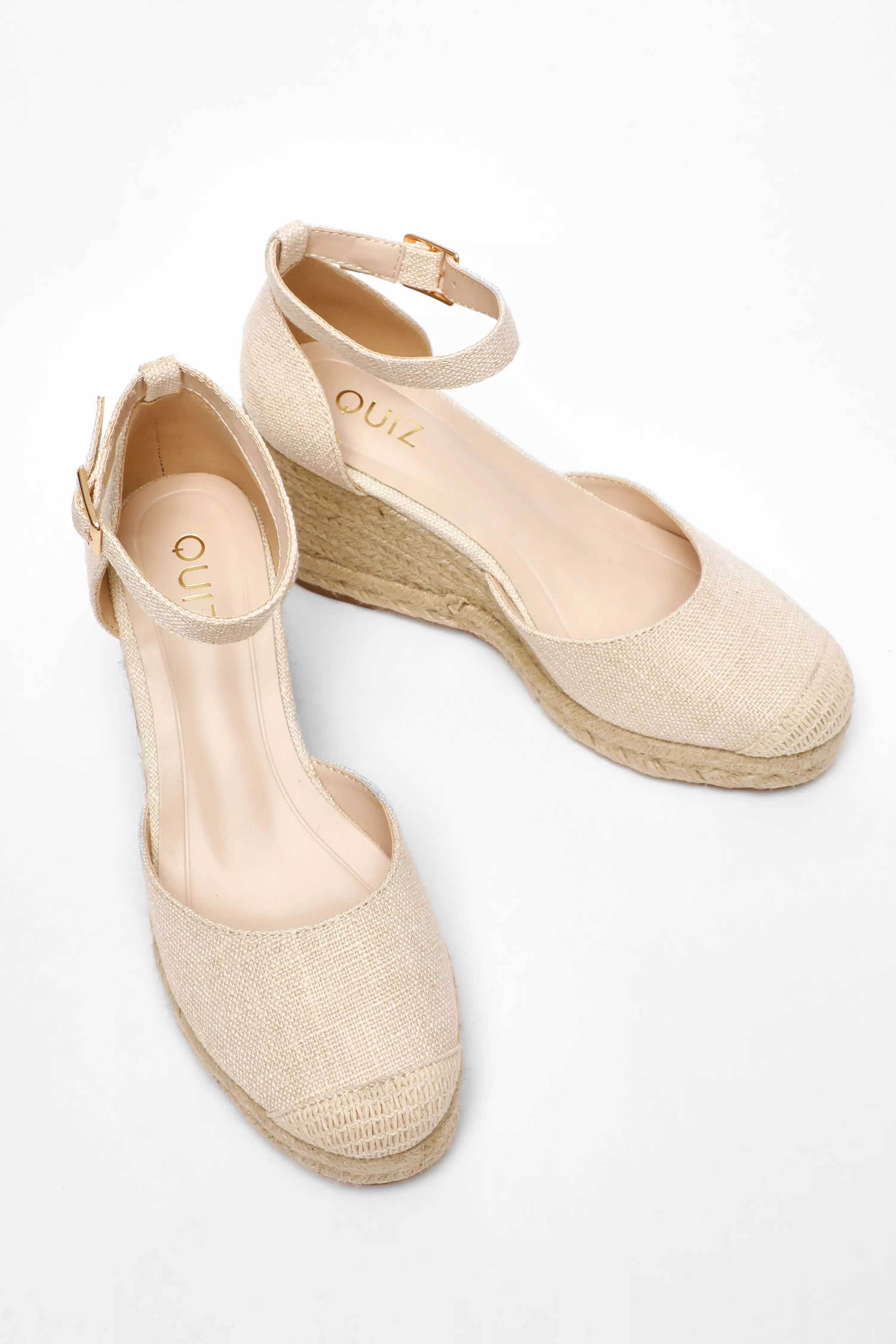 Natural Woven High Wedges