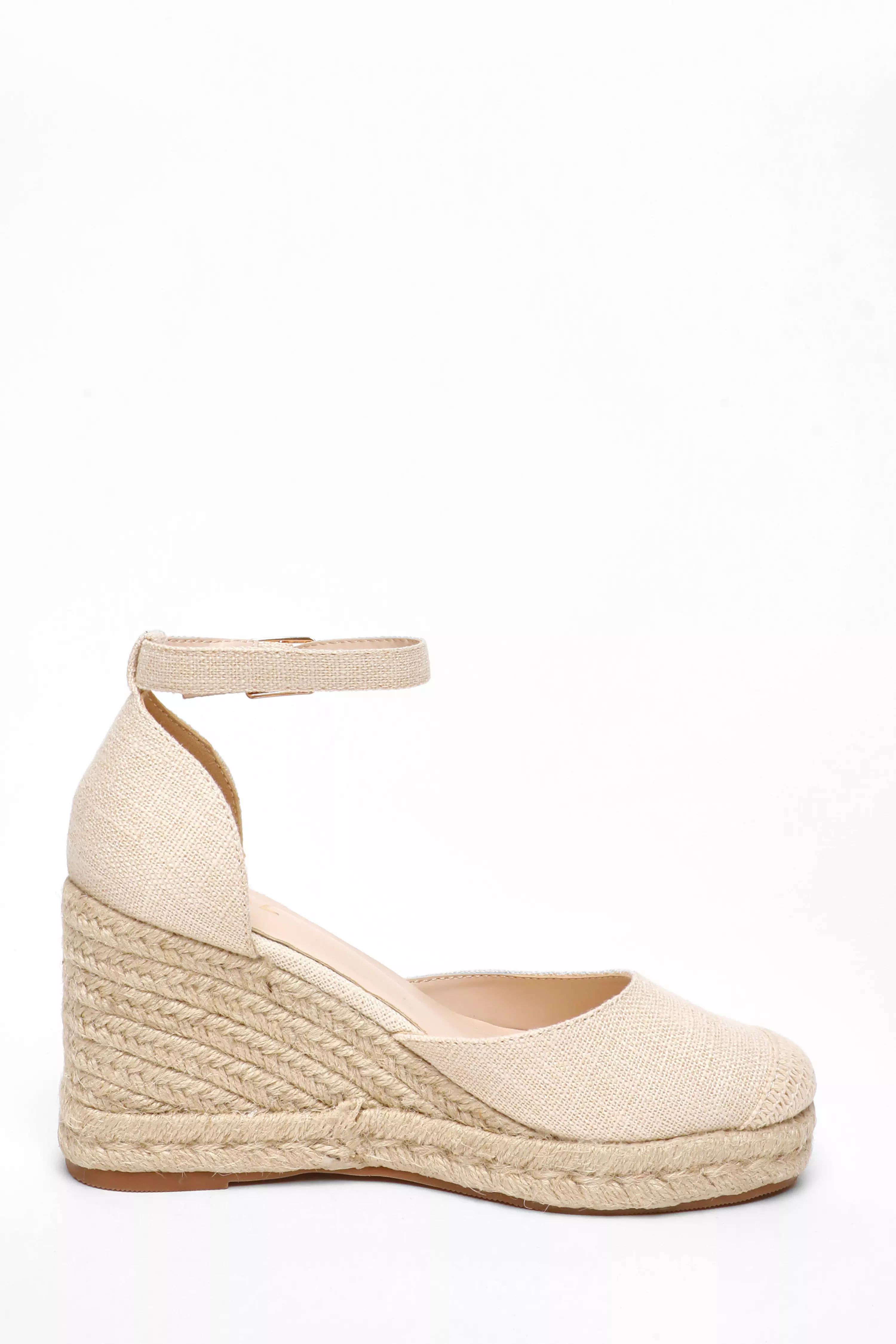 Natural Woven High Wedges