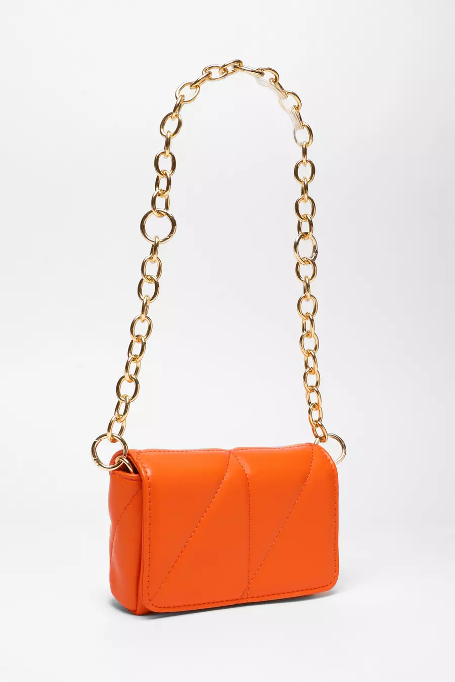 Orange Faux Leather Mini Shoulder Bag QUIZ Clothing