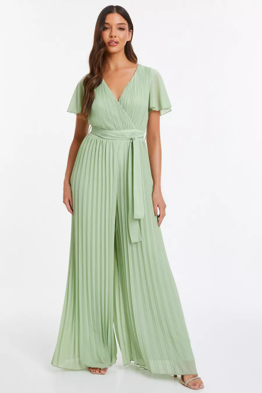 Pleated jumpsuit with straps online