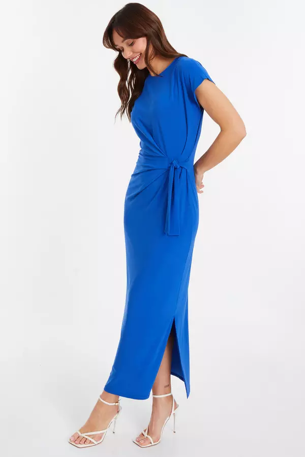 Blue Twist Maxi Dress