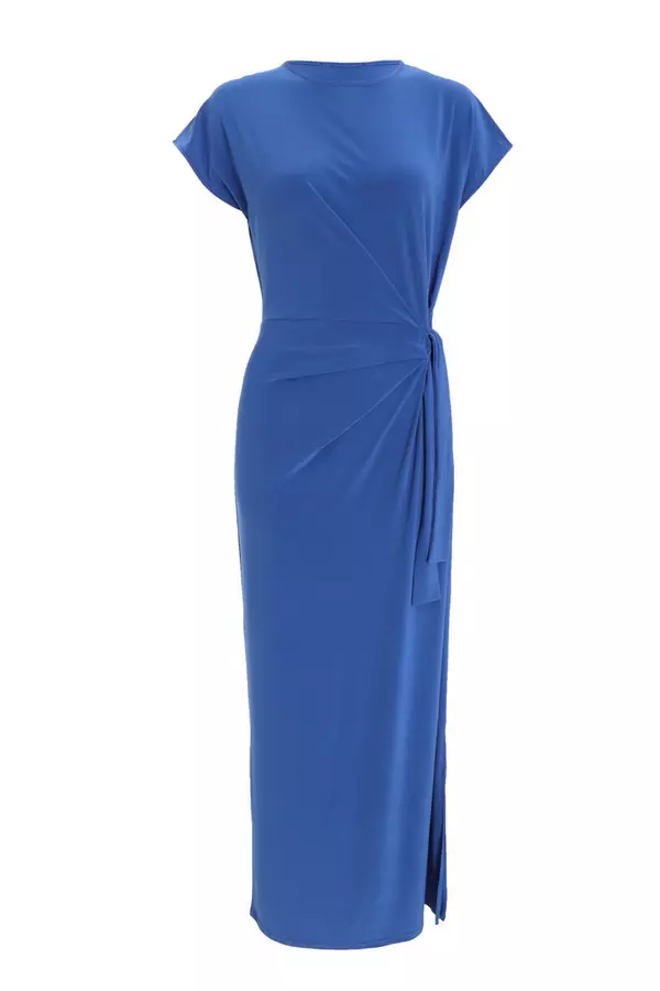 Blue Twist Maxi Dress