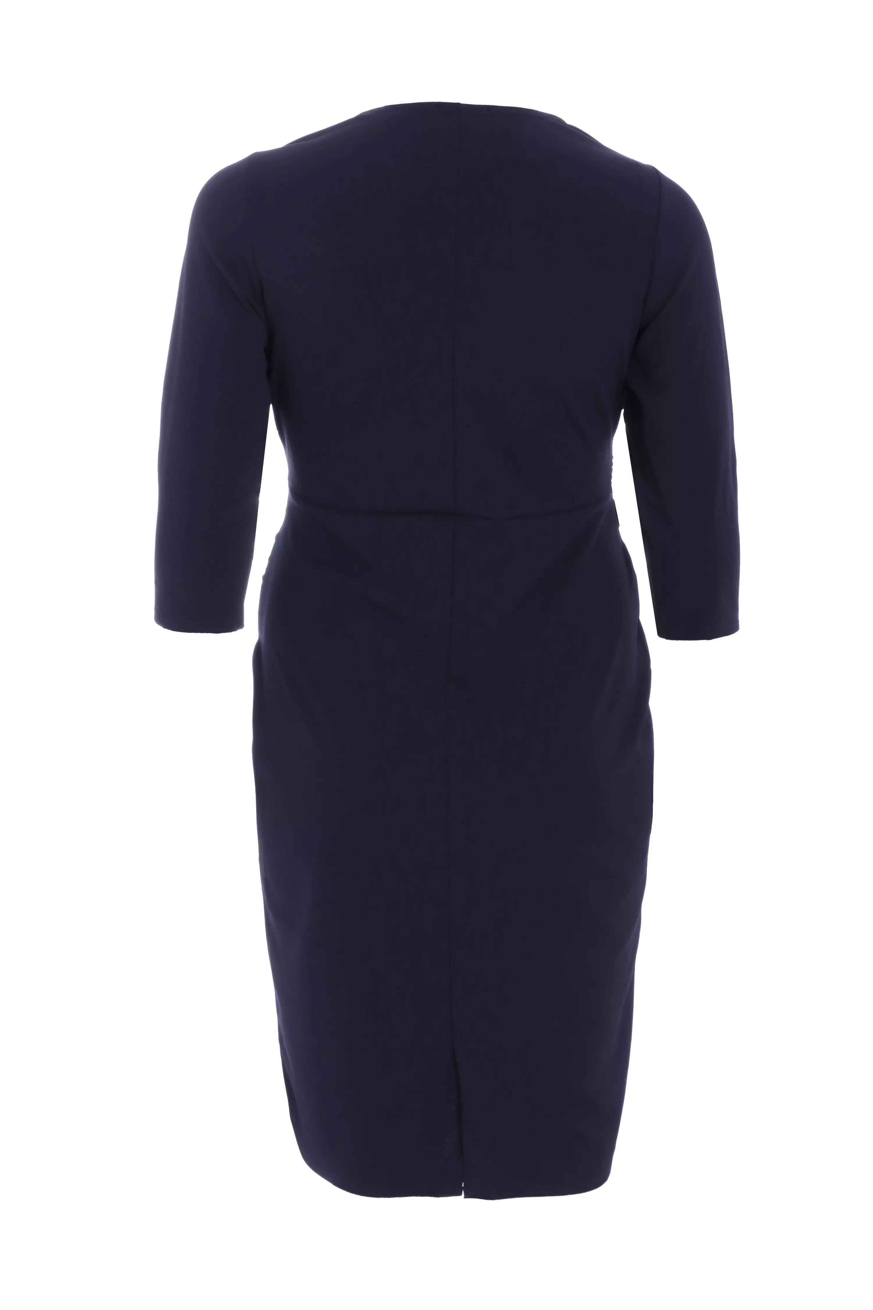 Curve Navy Scuba Midi Dress