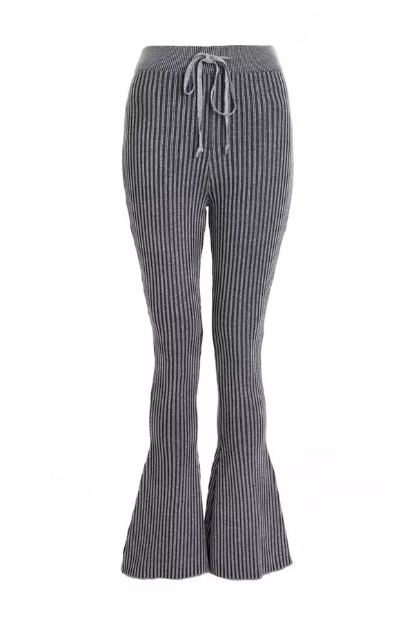 Black Ribbed Trousers