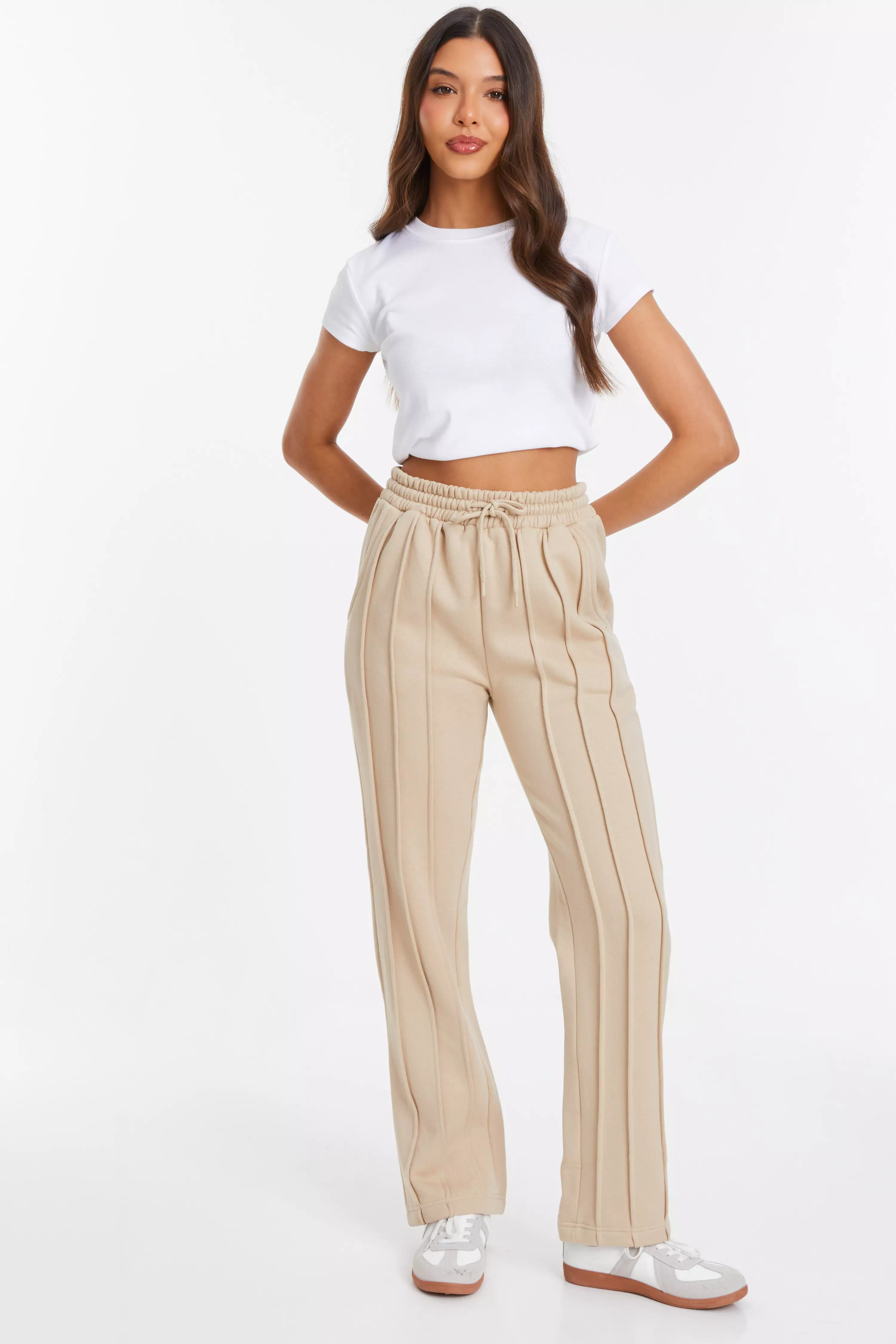 Stone Wide Leg Joggers