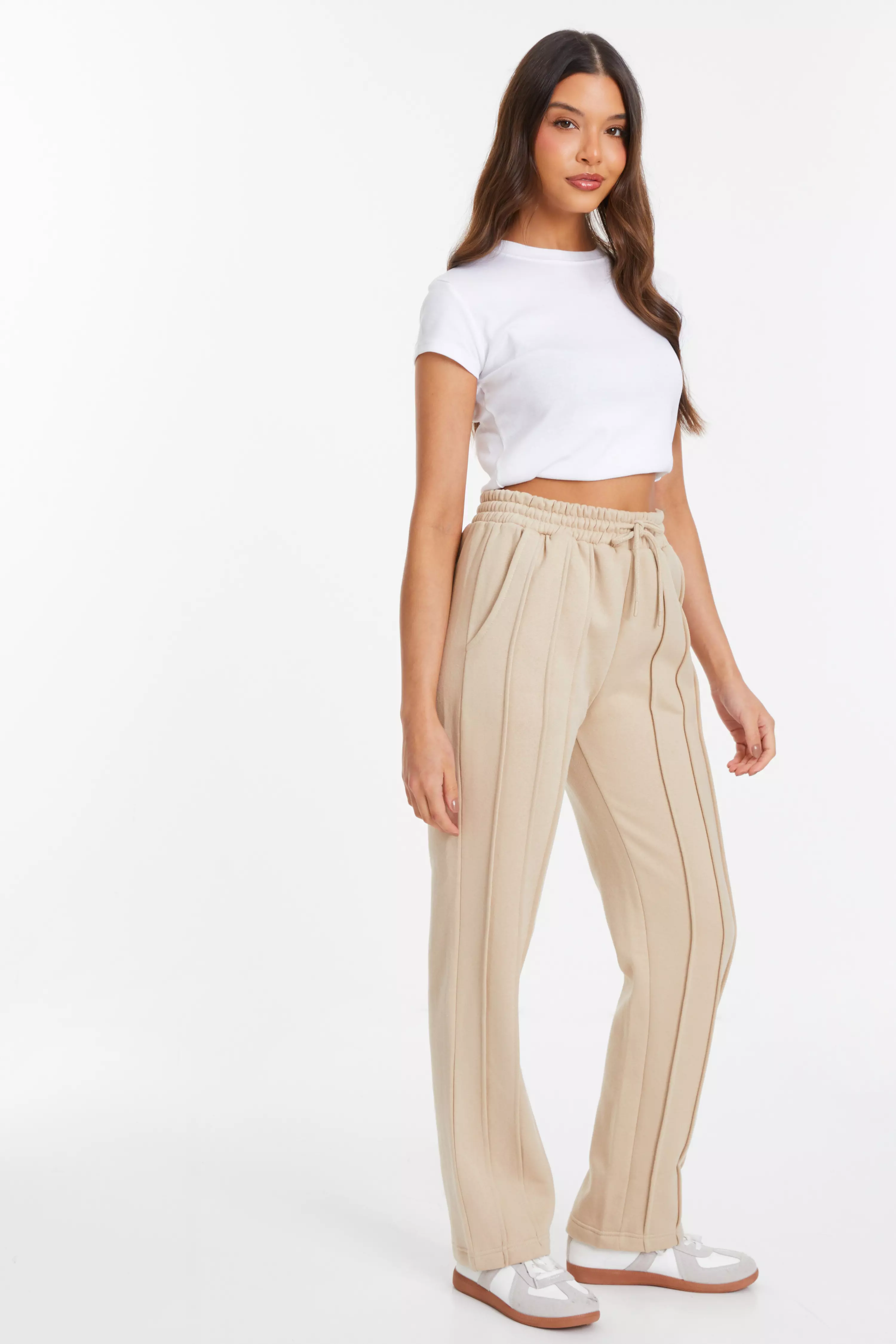 Stone Wide Leg Joggers