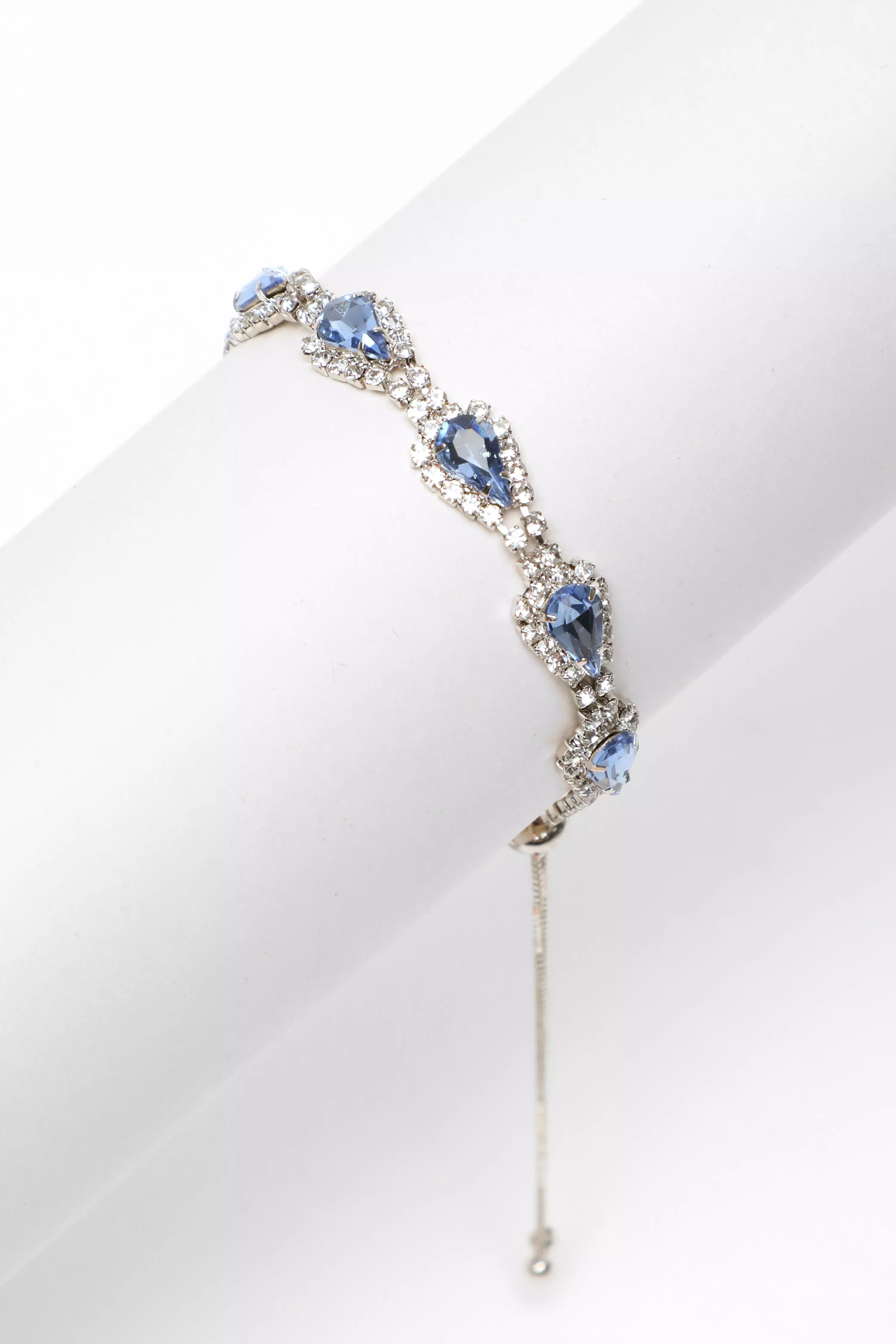 Blue Diamante Oval Jewel Bracelet