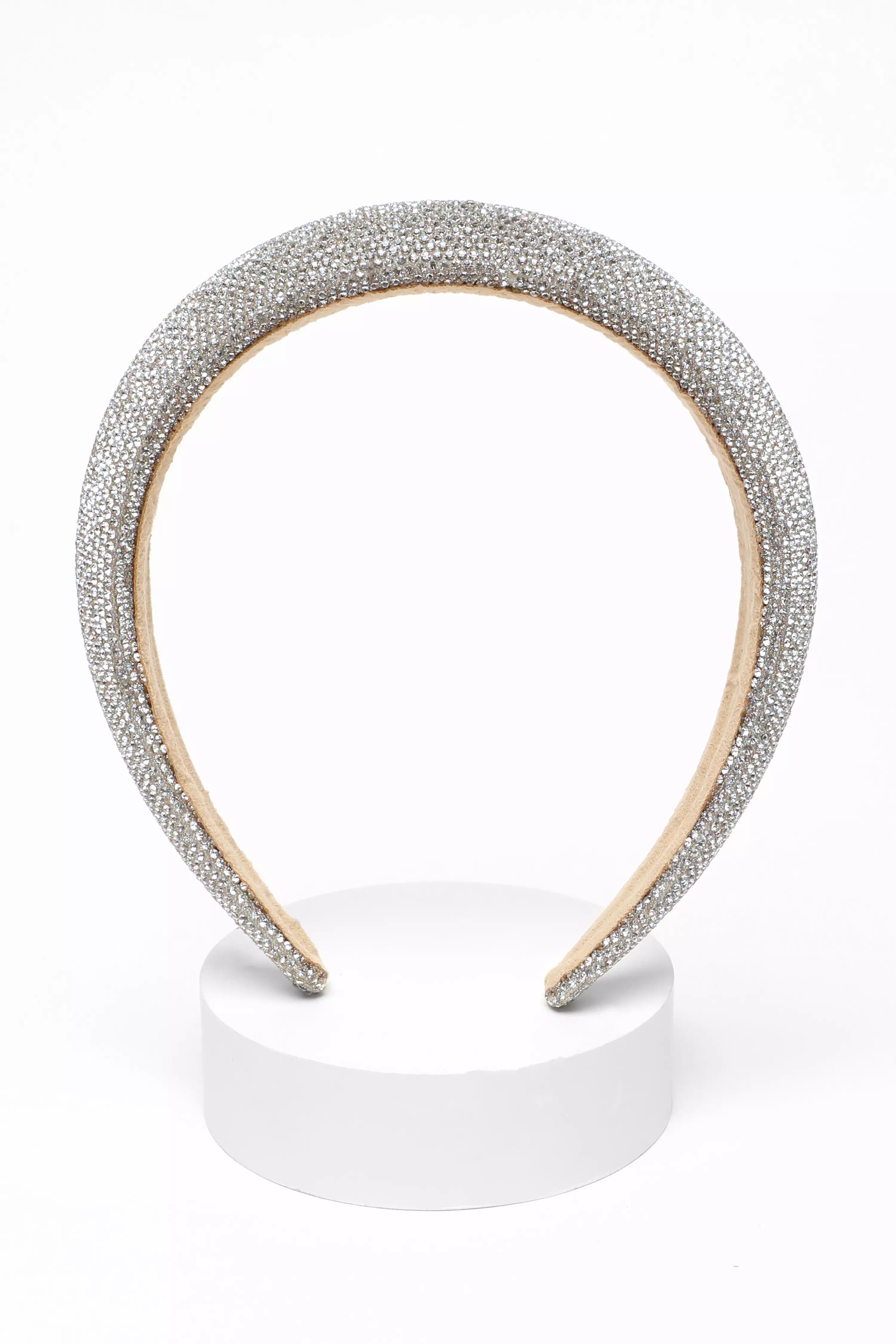 Silver Diamante Wide Headband