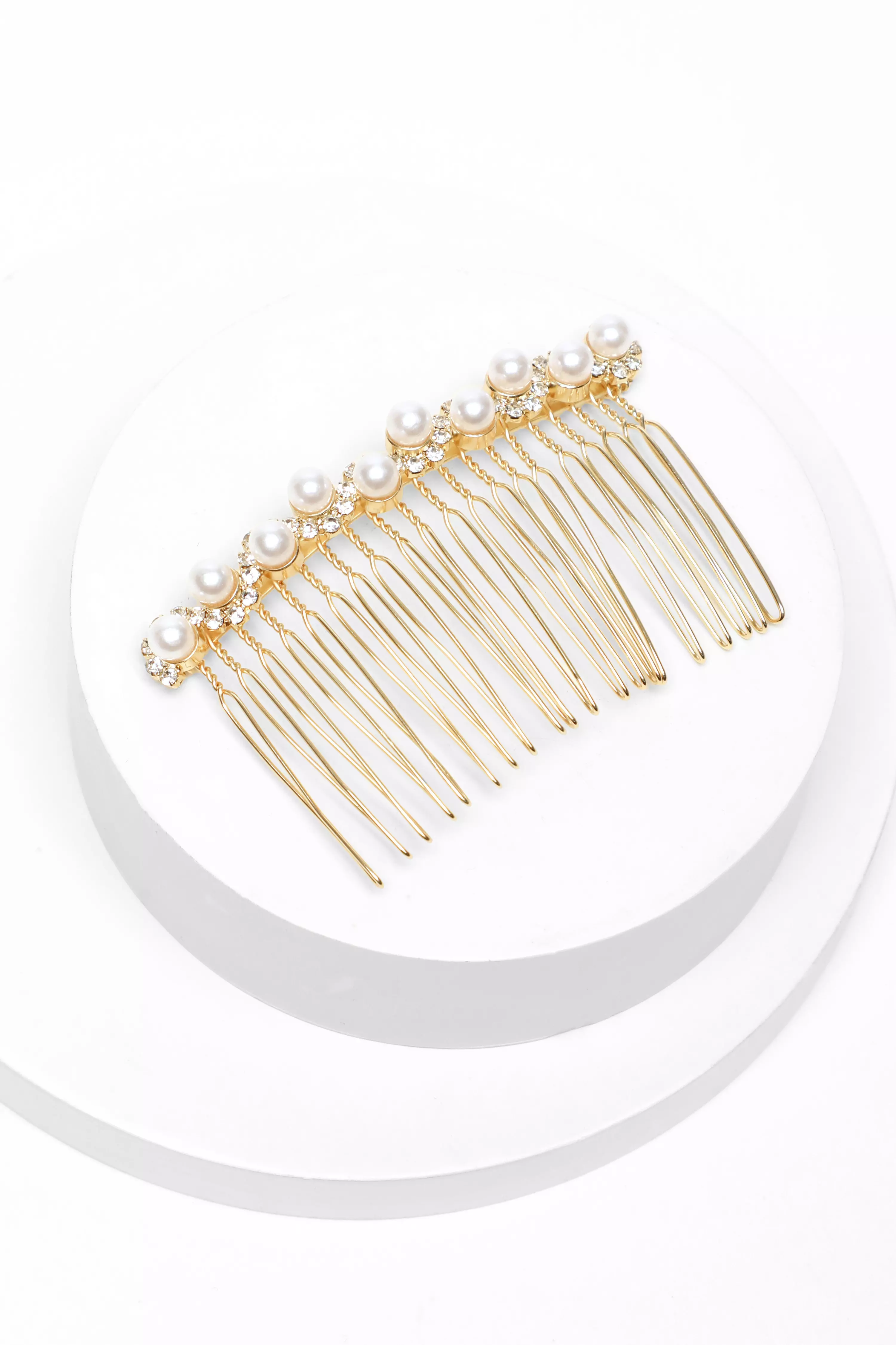 Bridal Gold Swirl Hair Comb