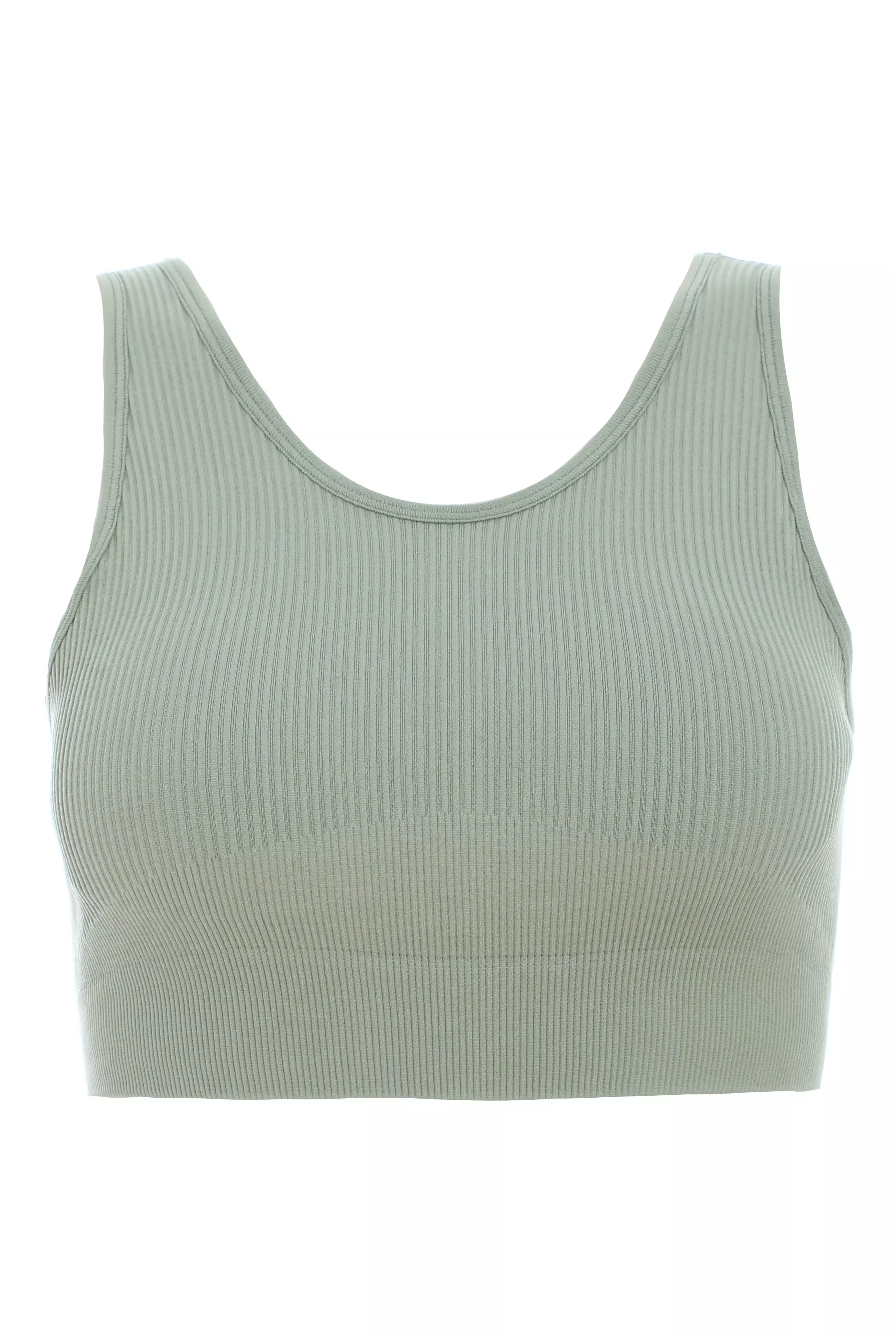 Sage Seamless Strappy Crop Top