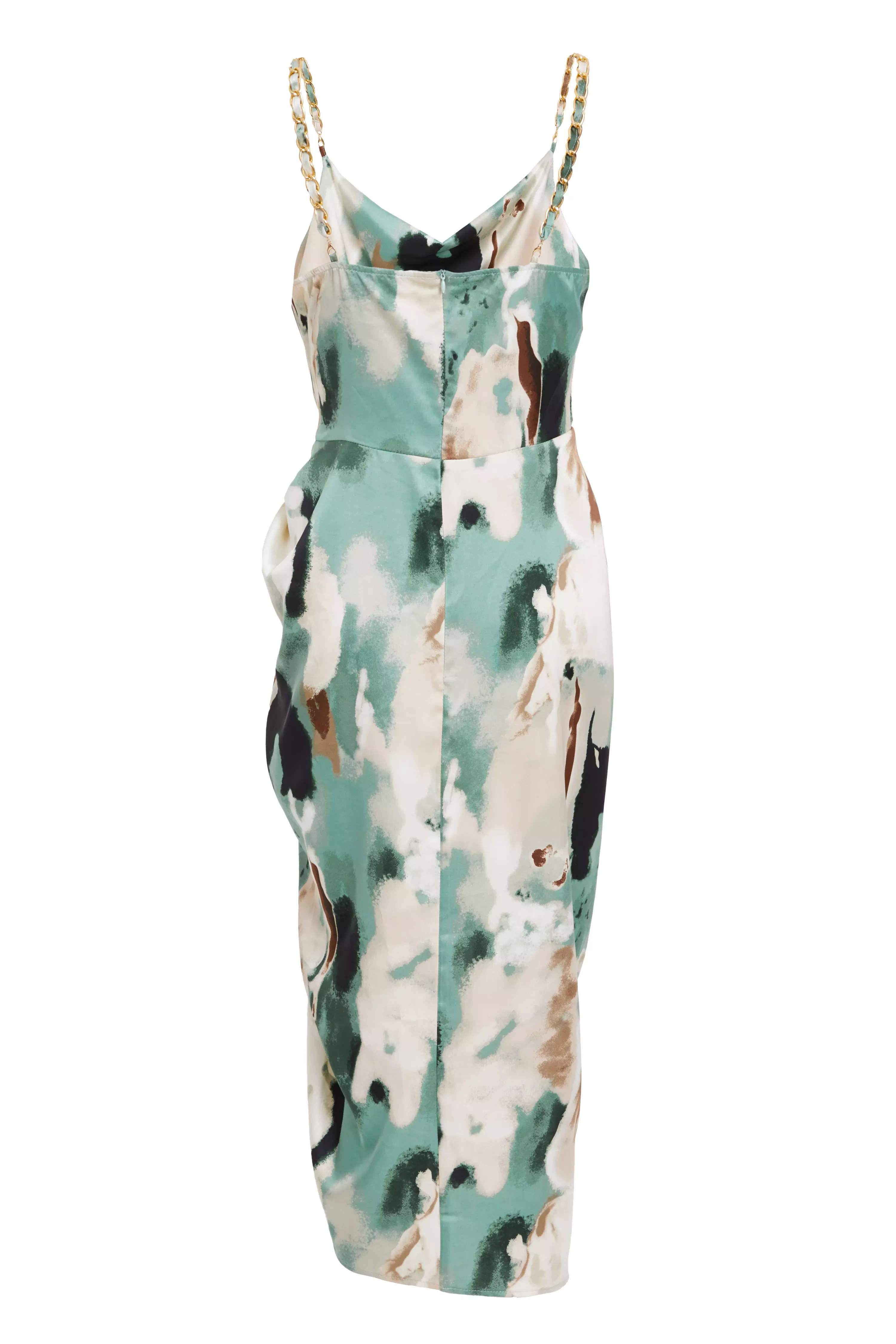 Sage Marble Print Dress