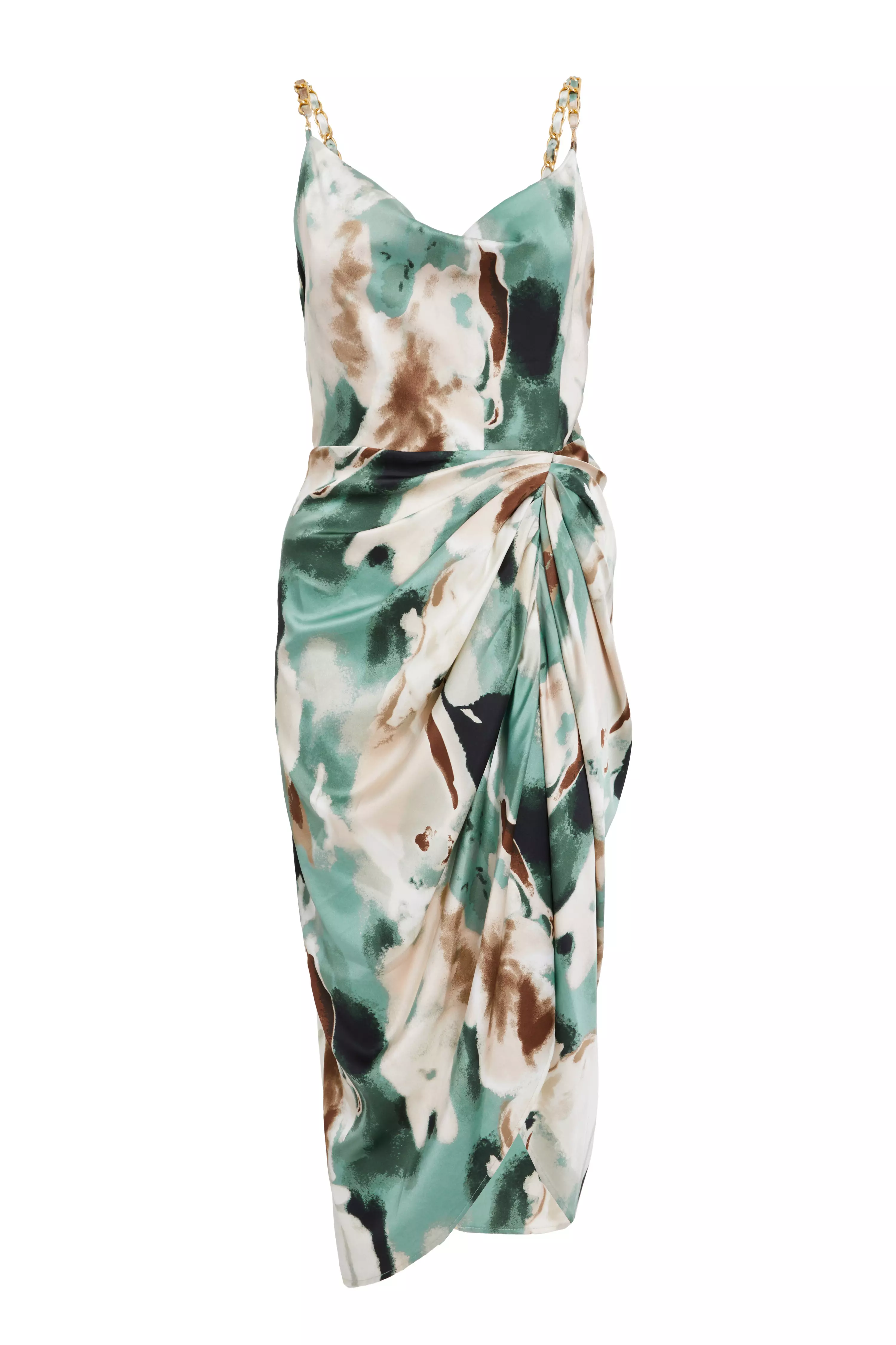 Sage Marble Print Dress