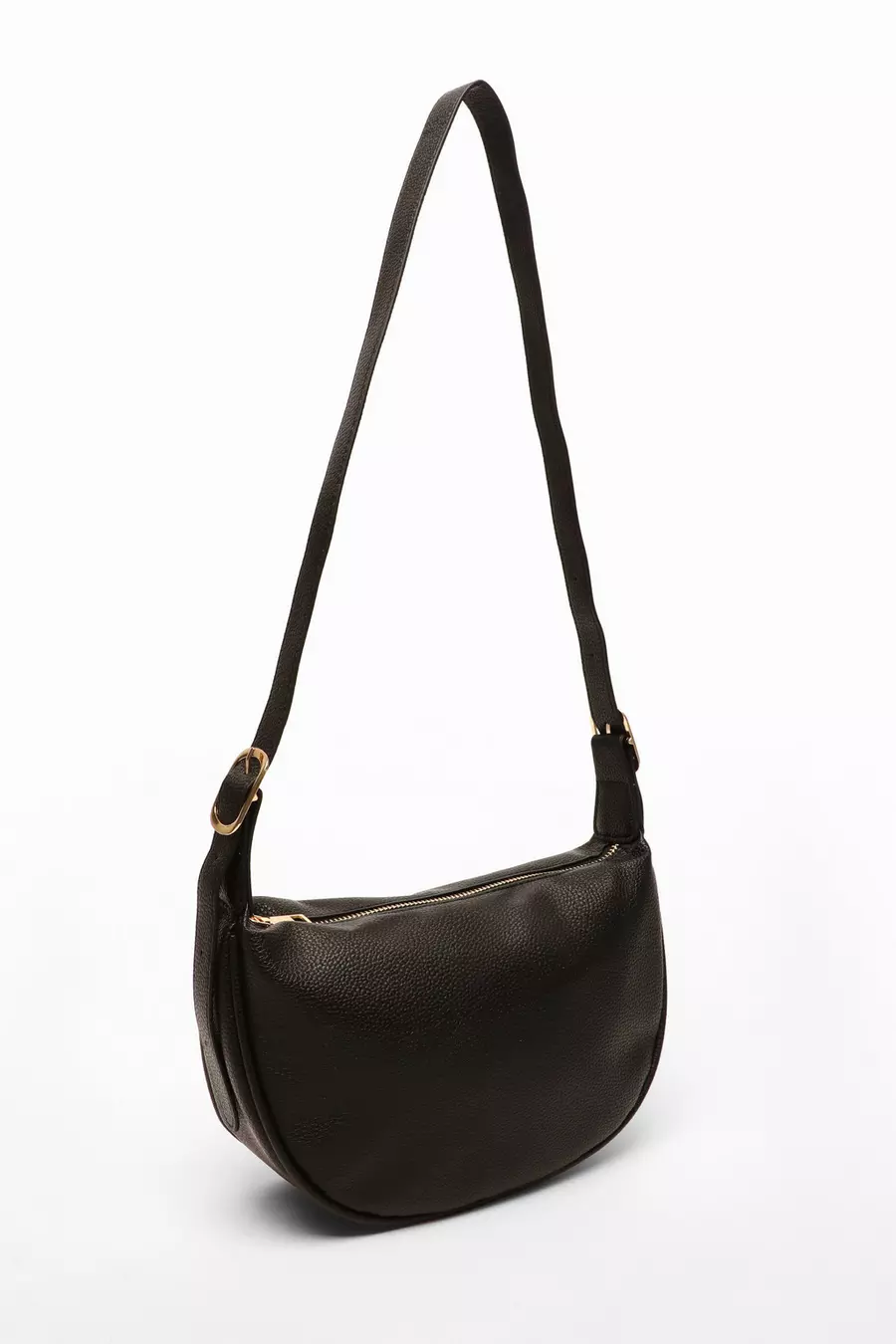 Black faux leather bag sale