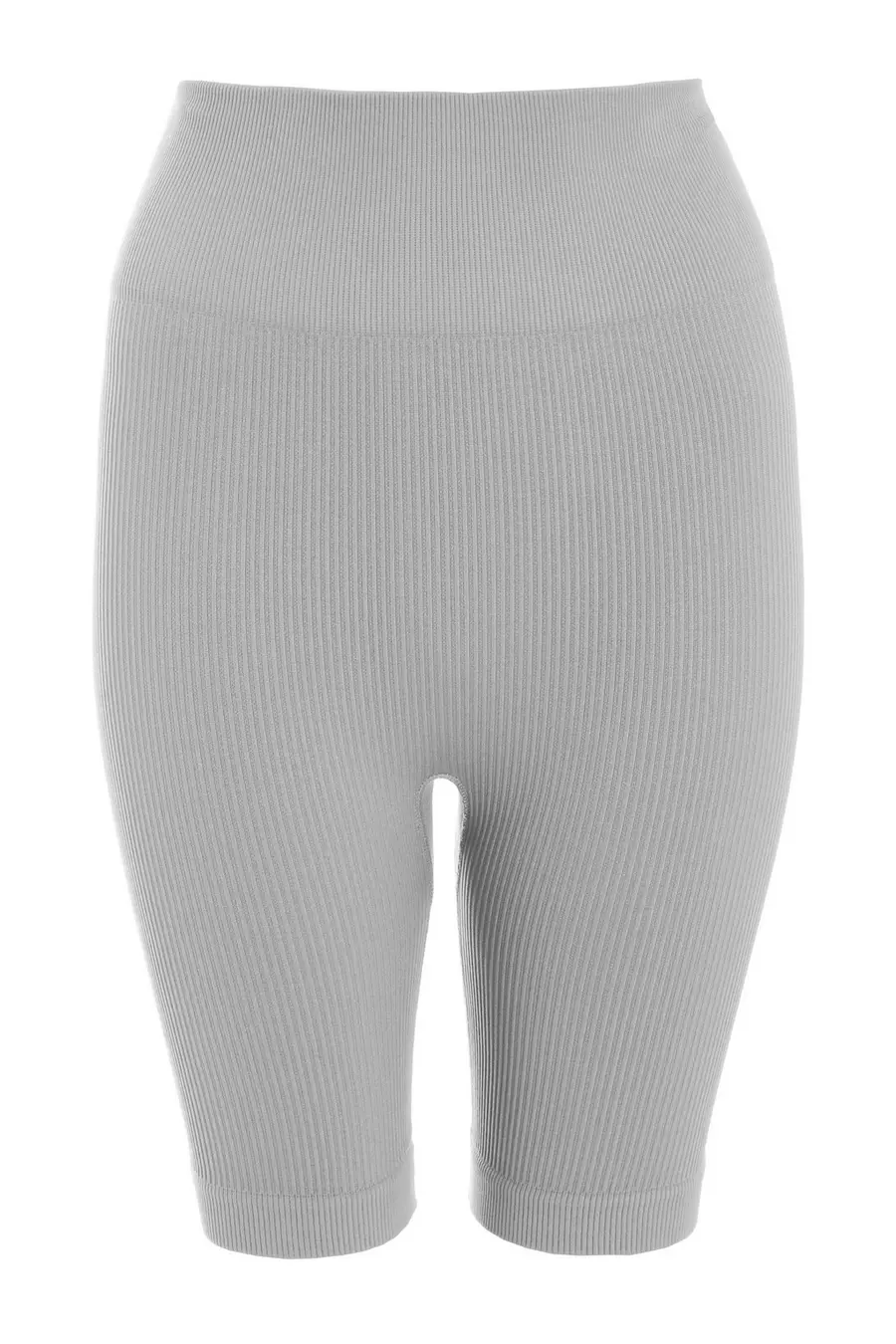 Grey Ribbed Cycling Shorts QUIZ Clothing