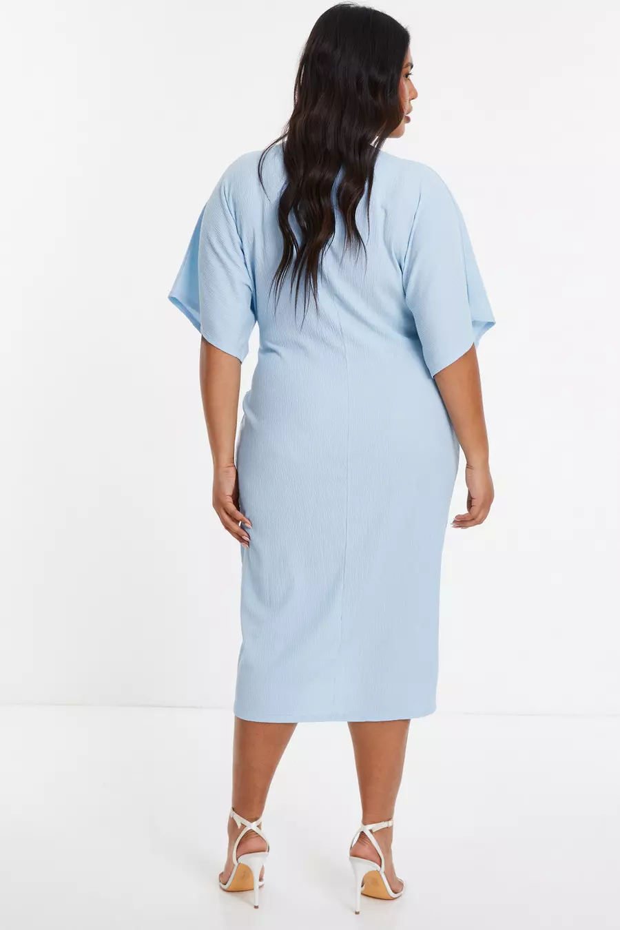 Missguided curve knot front midi dress hotsell