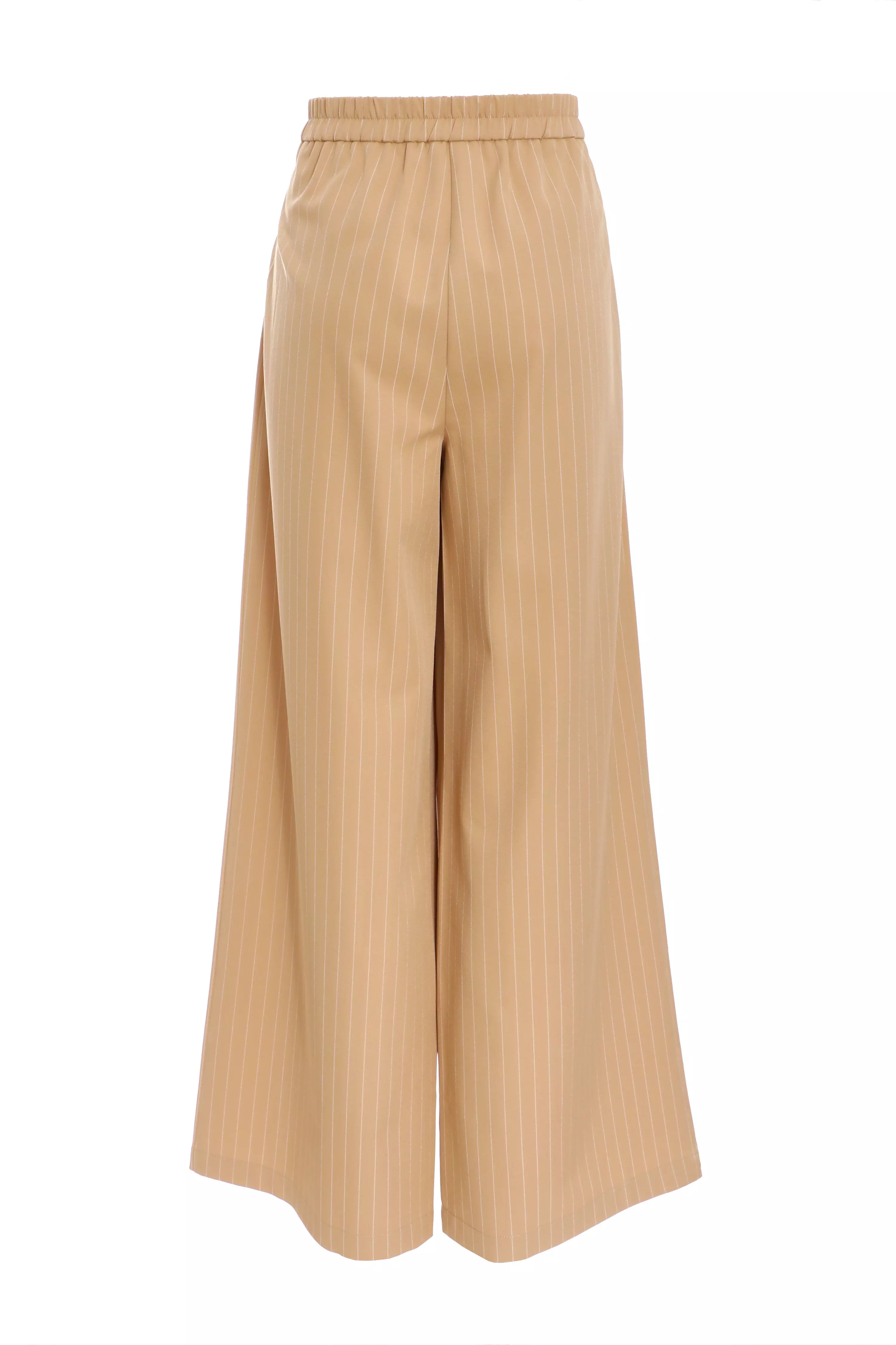 Camel Pinstripe Tailored Trousers