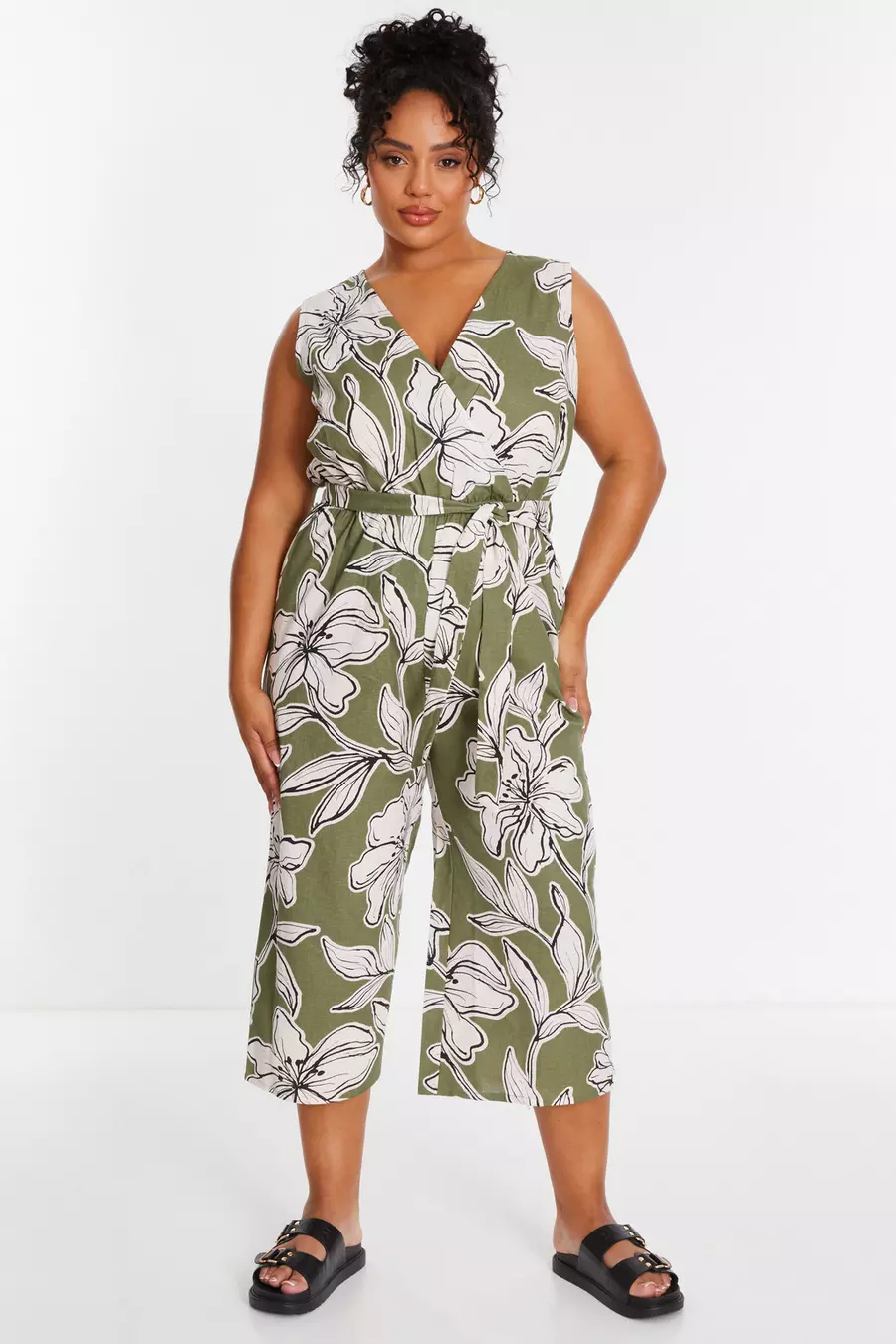 Plus size khaki jumpsuit on sale