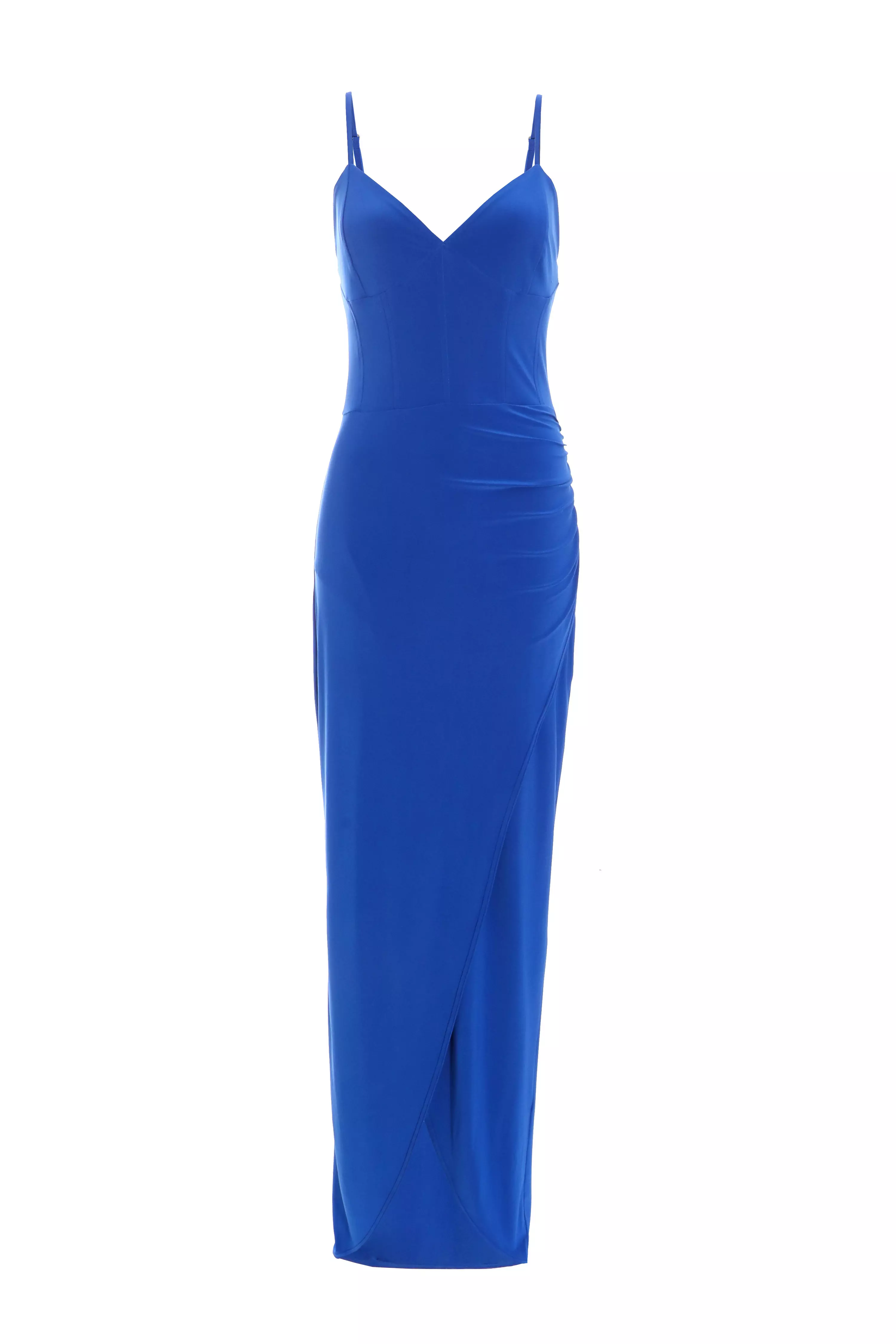 Royal Blue Wrap Maxi Dress