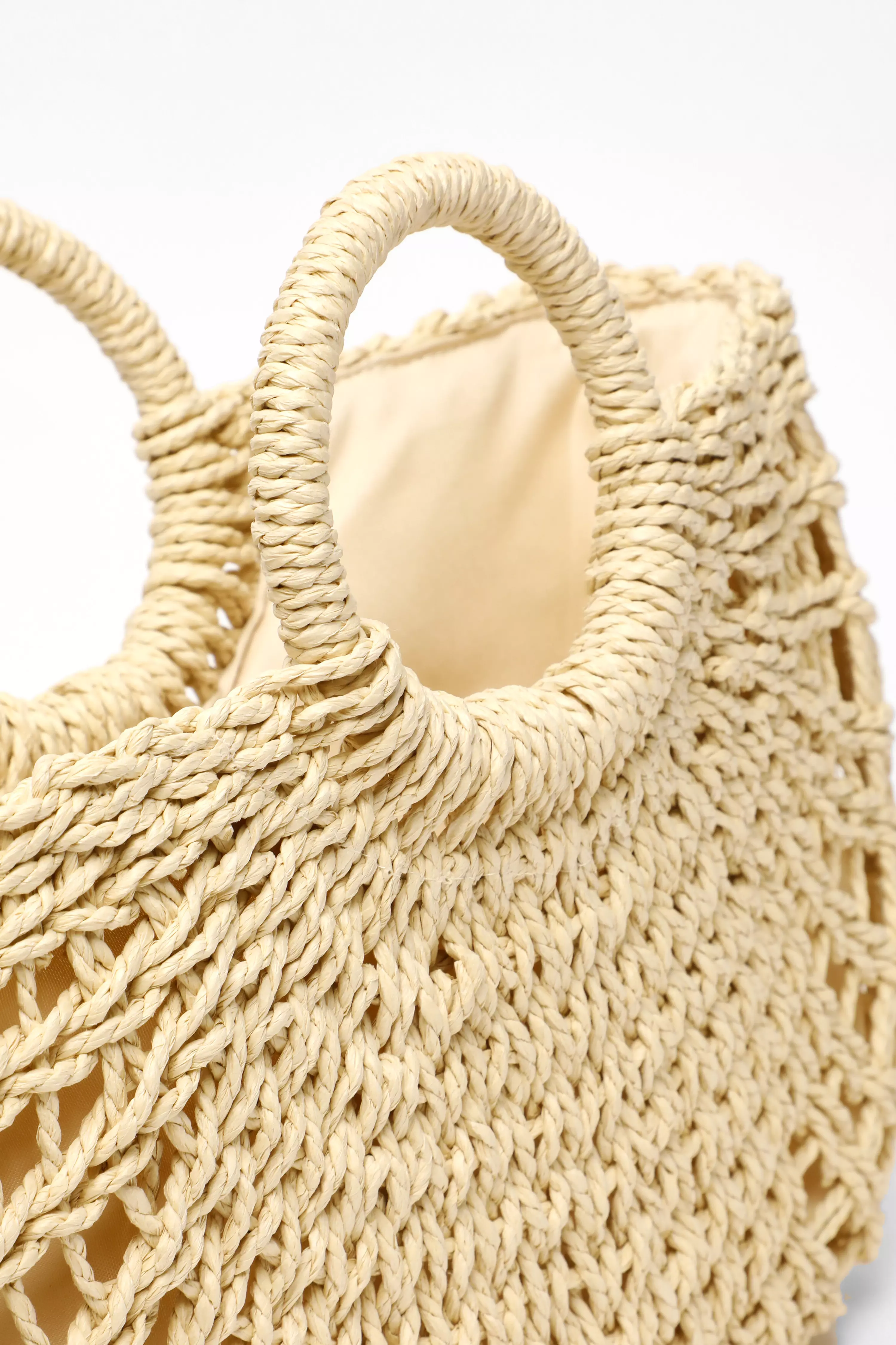 Natural Straw Round Handle Bag