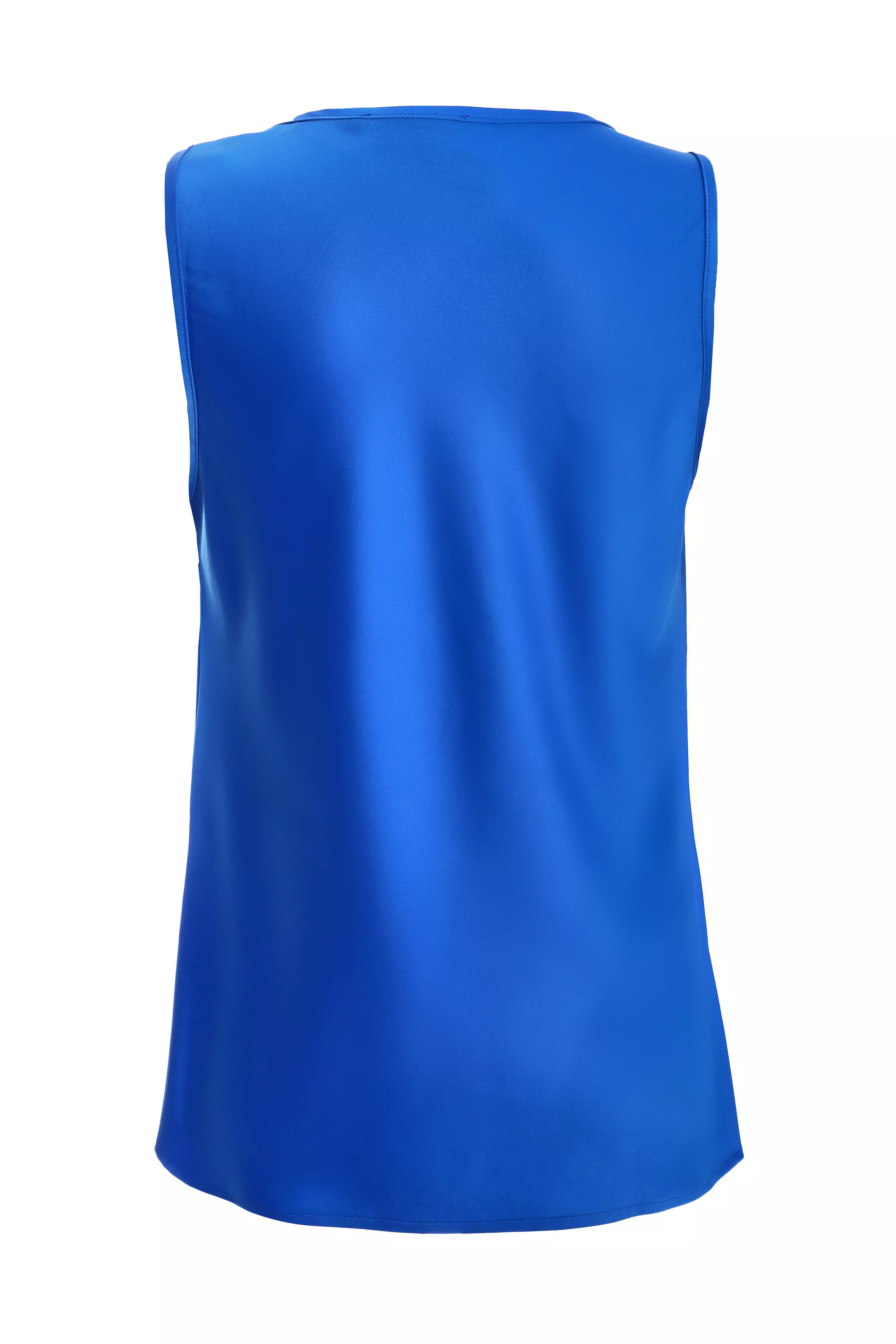 Royal Blue Satin Vest Top