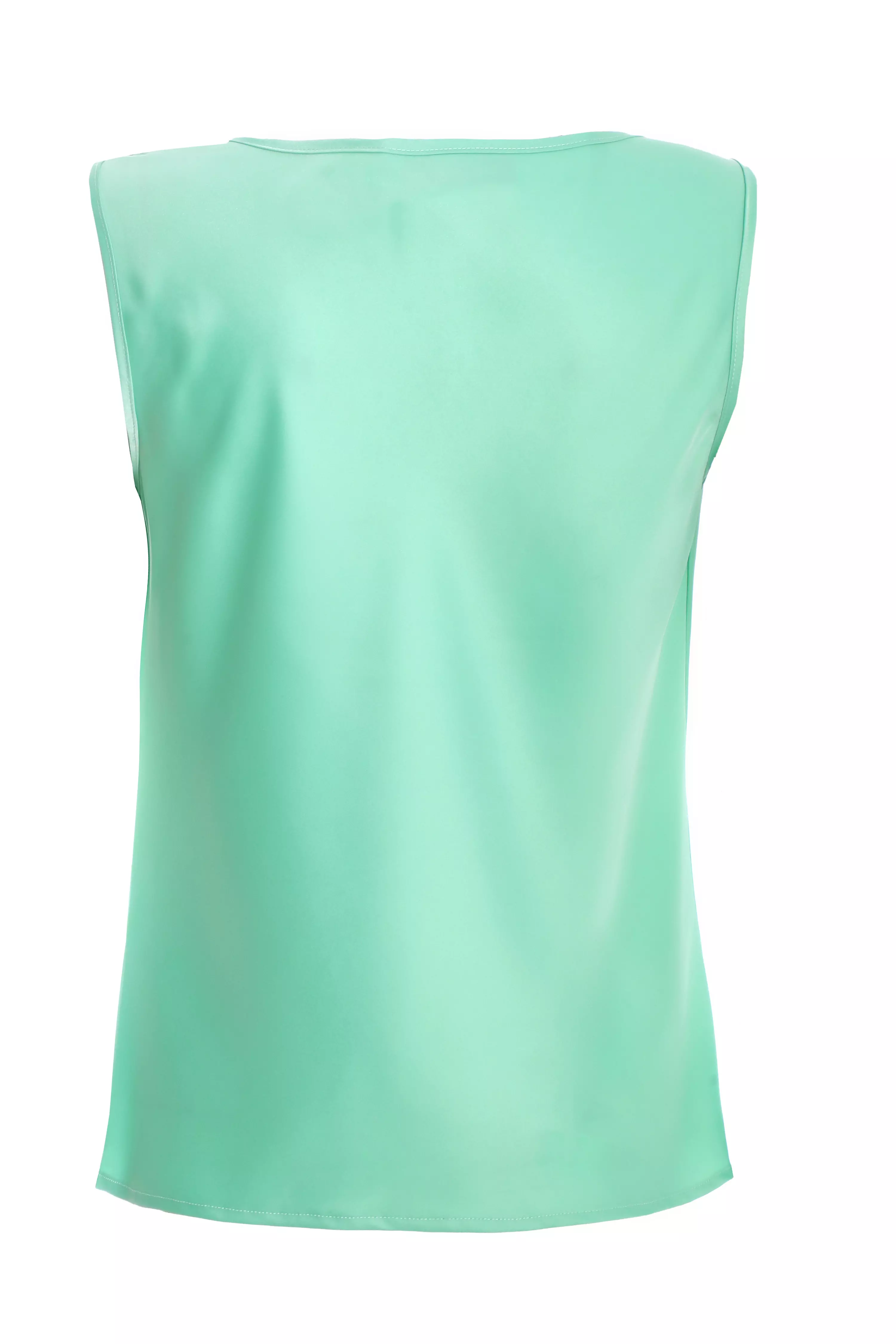 Mint Satin Vest Top