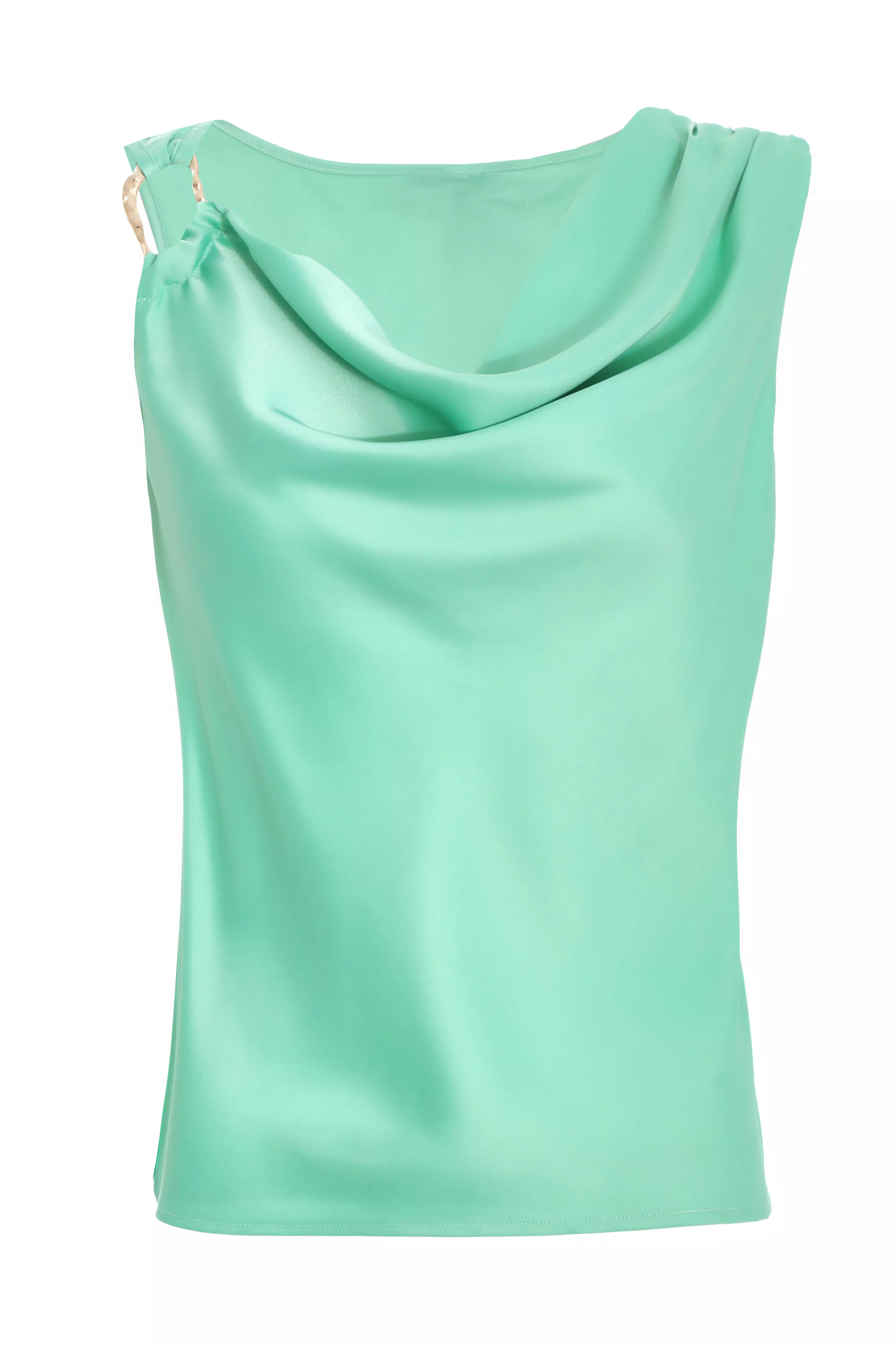 Mint Satin Vest Top