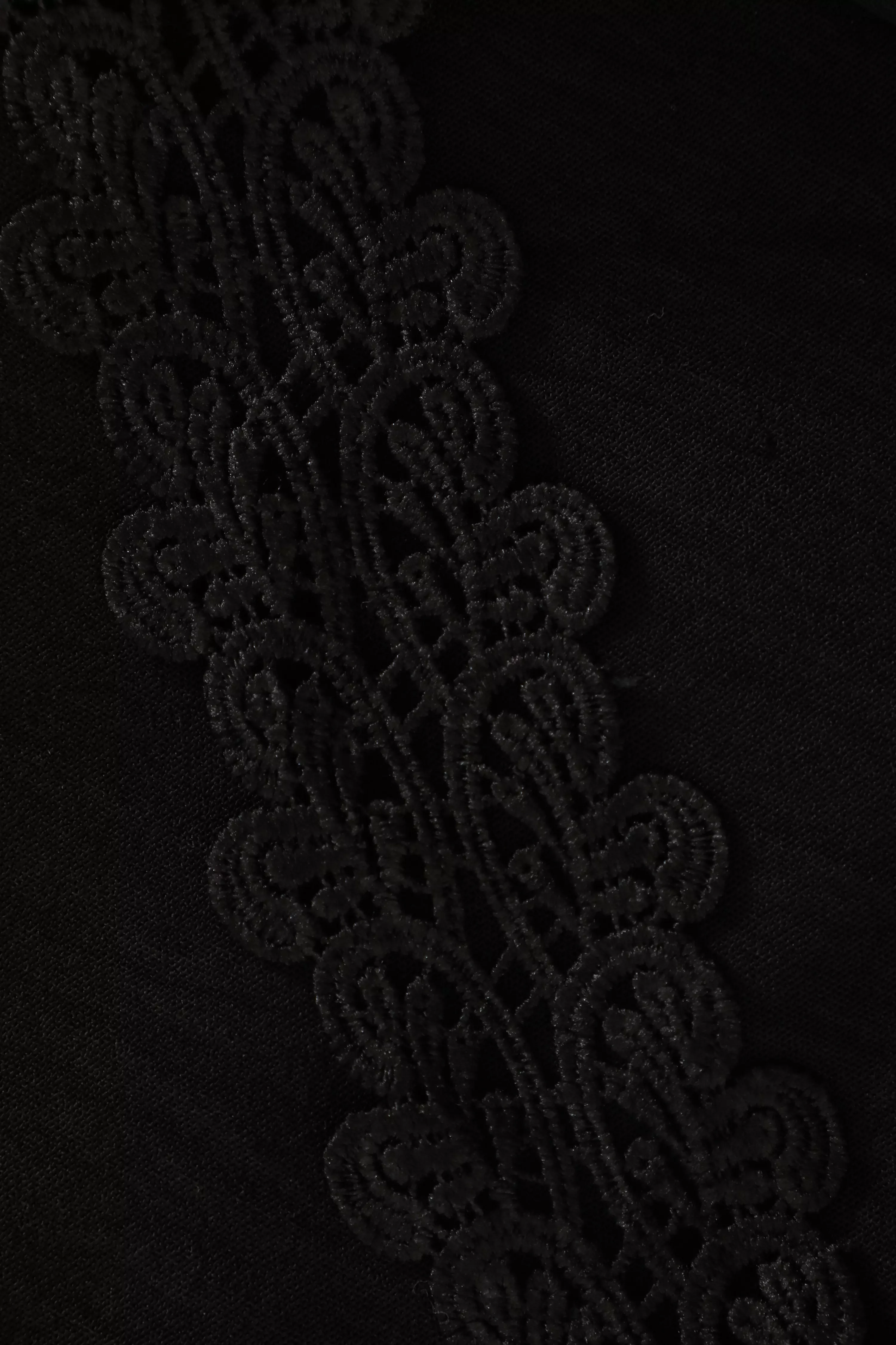 Black Crochet Strap Vest Top