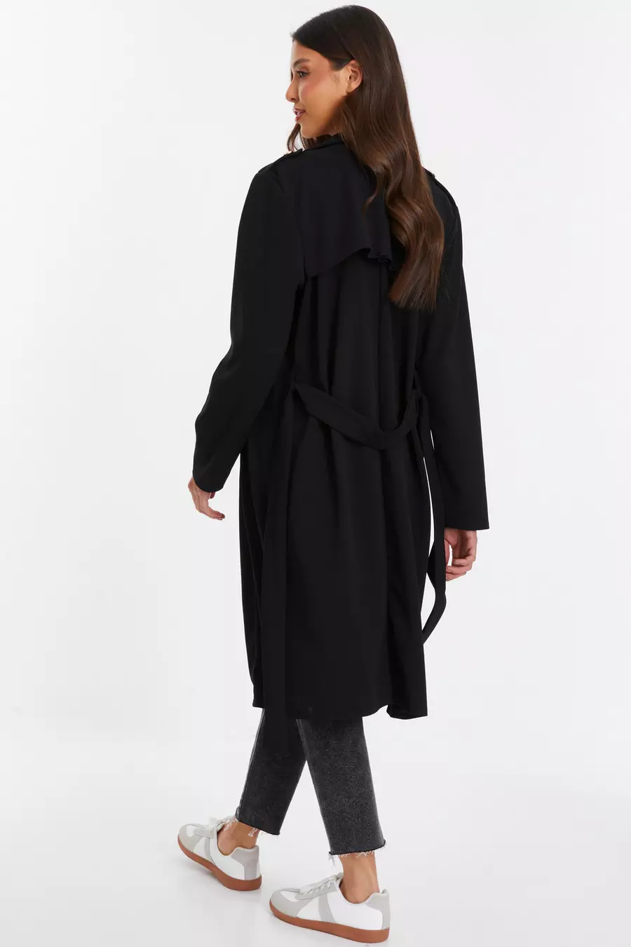 Black Duster Coat QUIZ Clothing