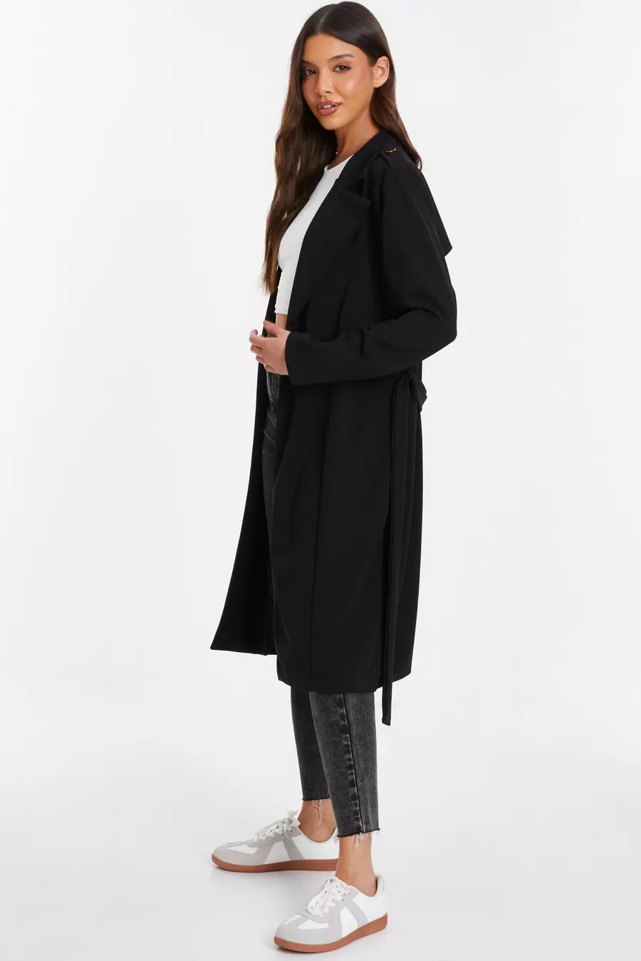 Black duster coat petite hotsell