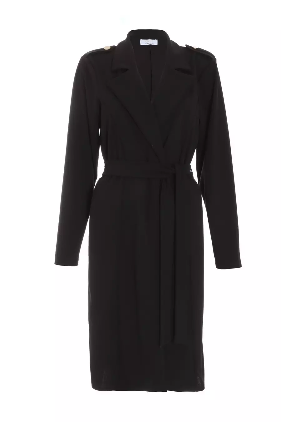 Black Duster Coat QUIZ Clothing