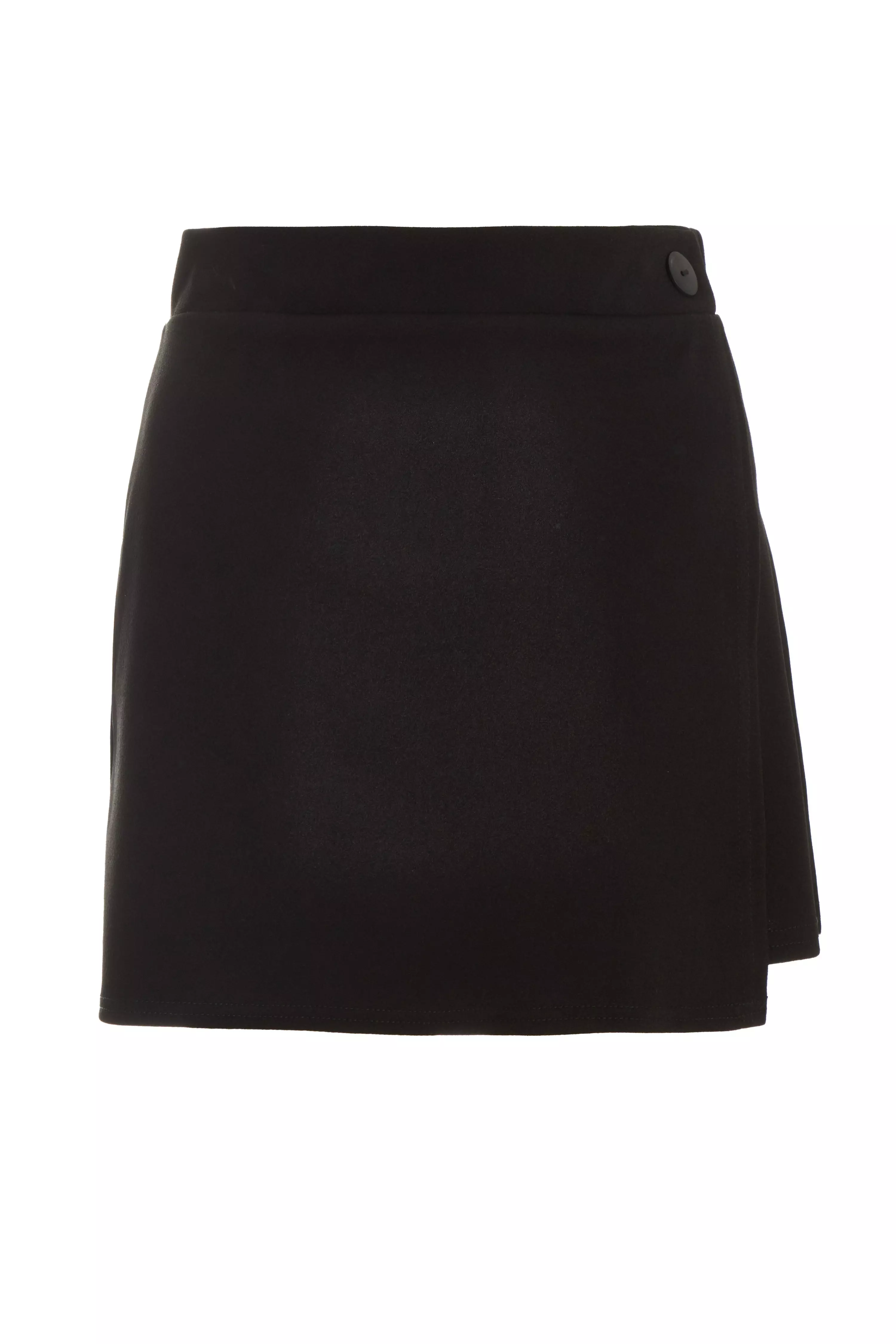 Black Wrap Skort