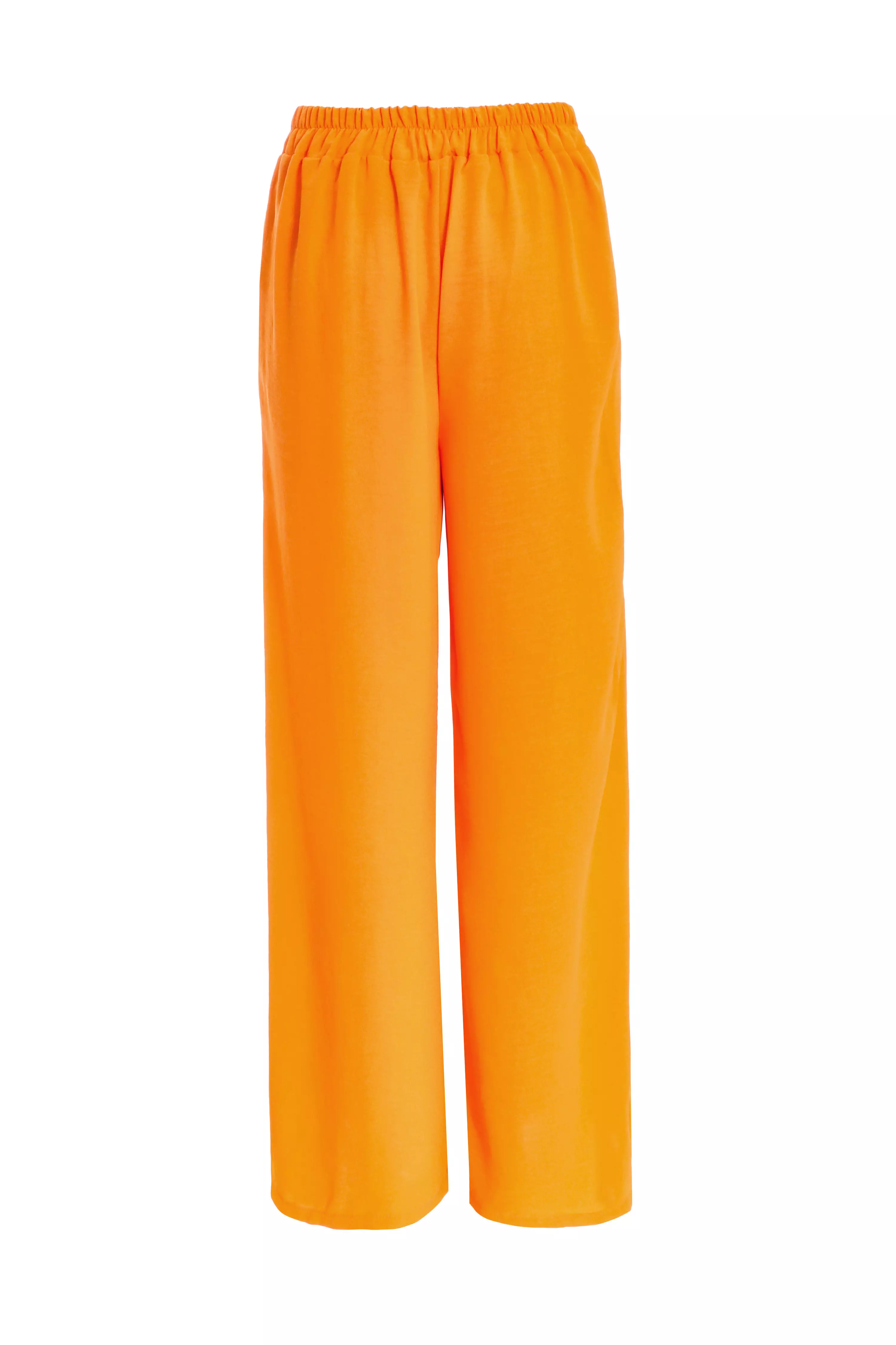 Orange Wide Leg Trousers