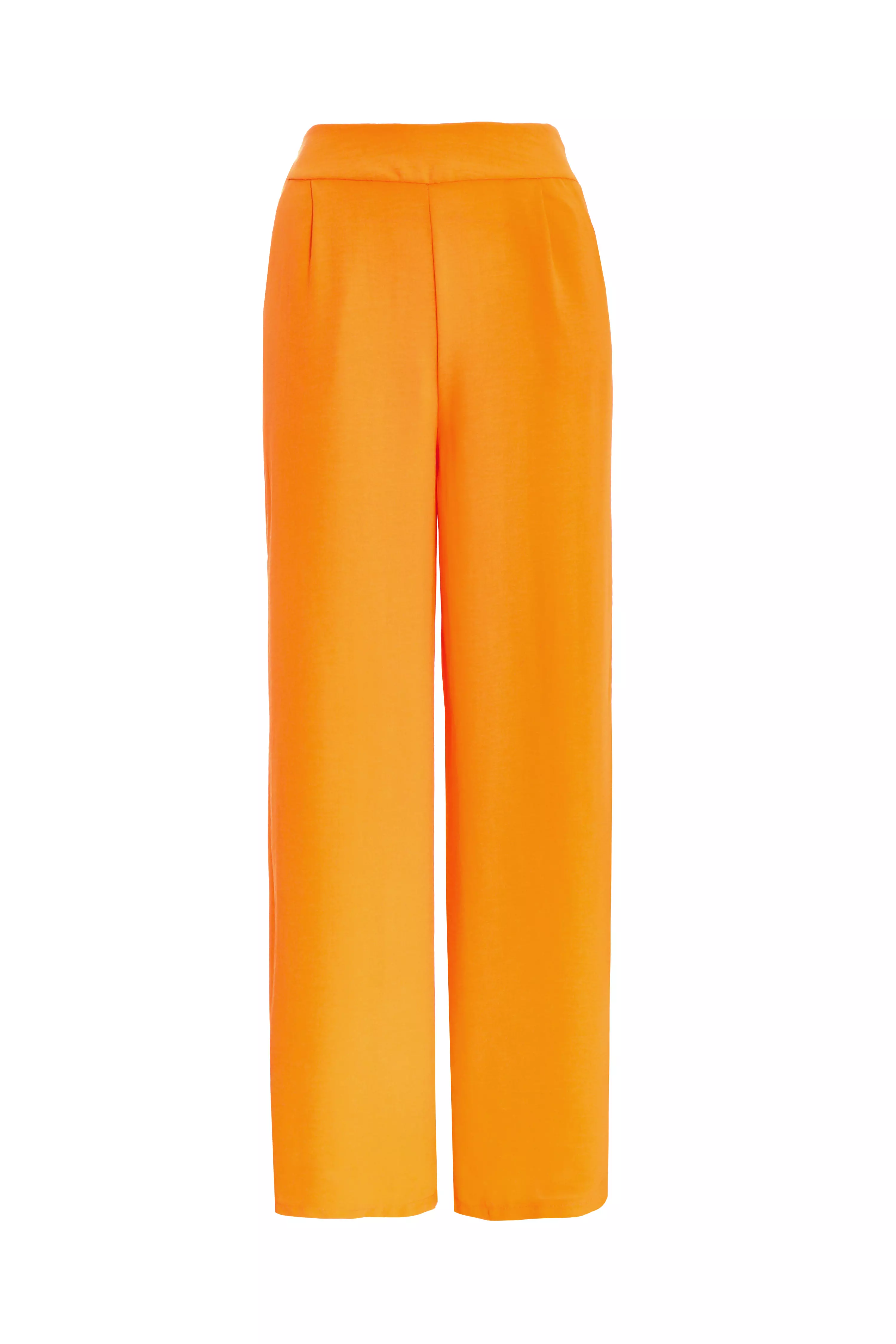 Orange Wide Leg Trousers