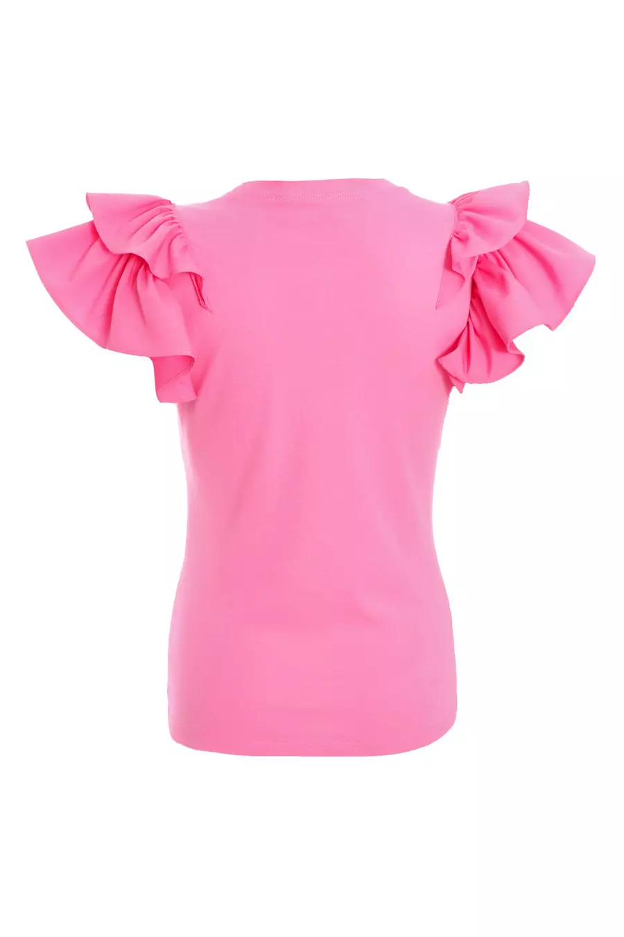 Pink Double Frill Sleeve Top QUIZ Clothing