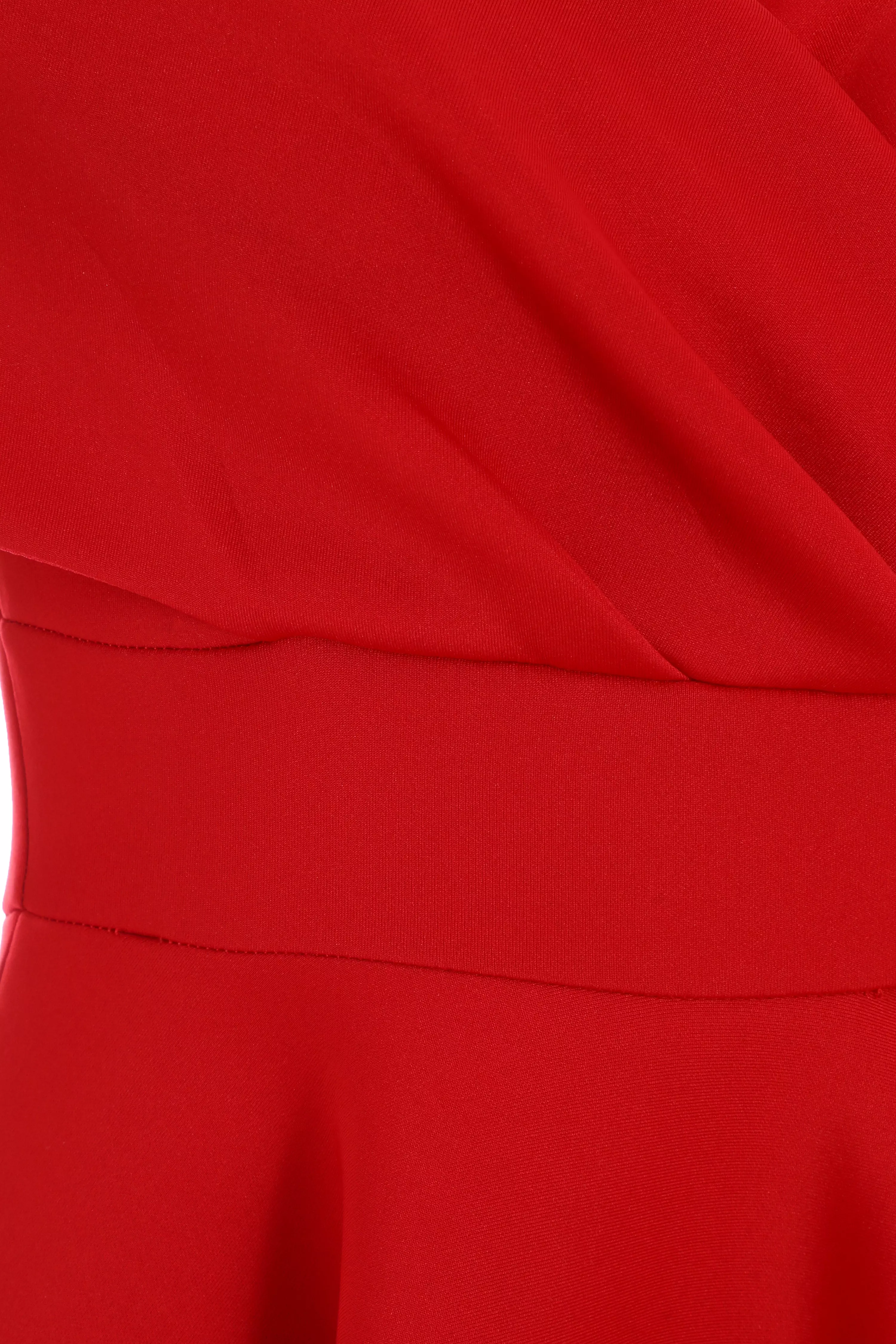 Red Bardot Skater Midi Dress