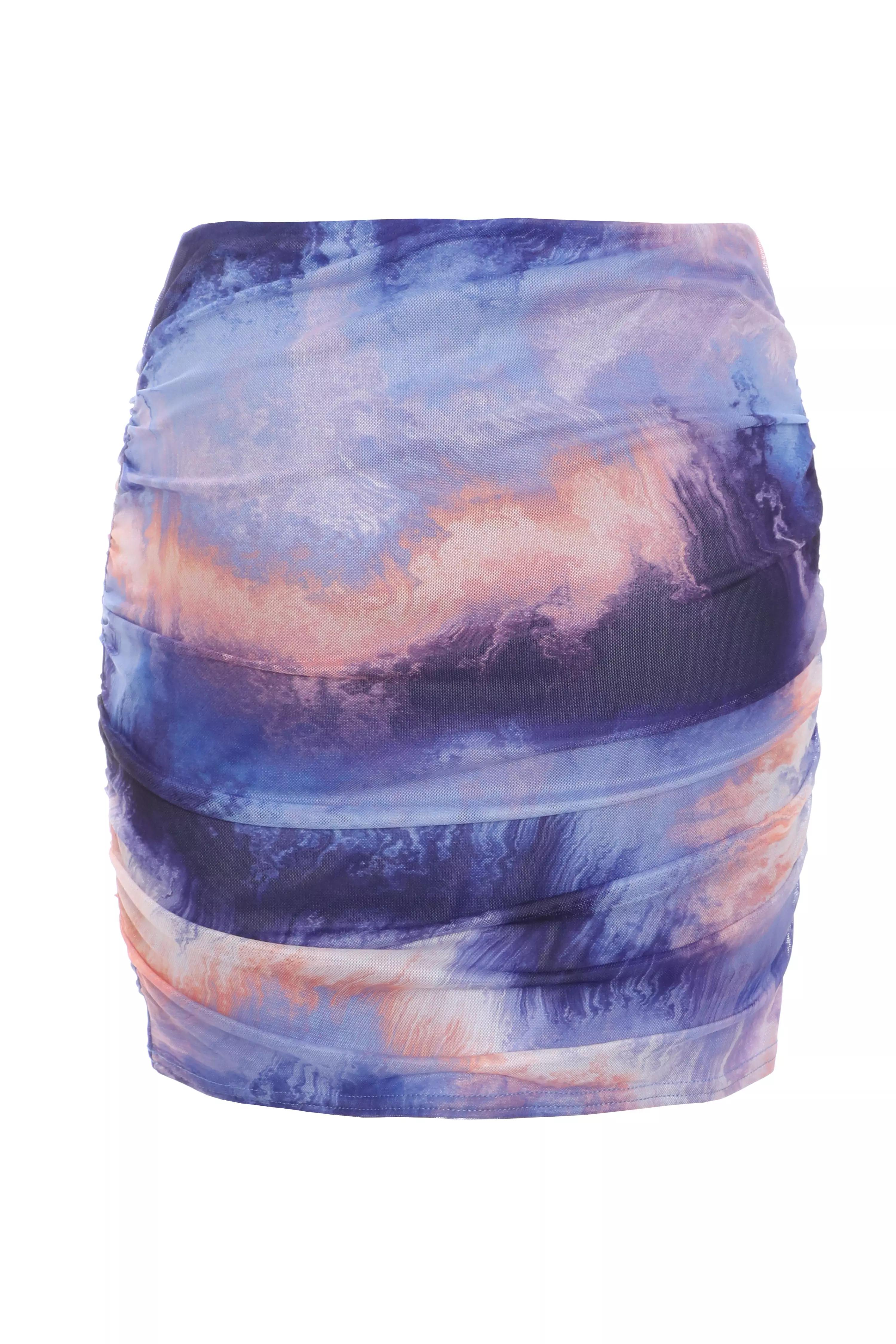 Purple Mesh Tie Dye Skirt